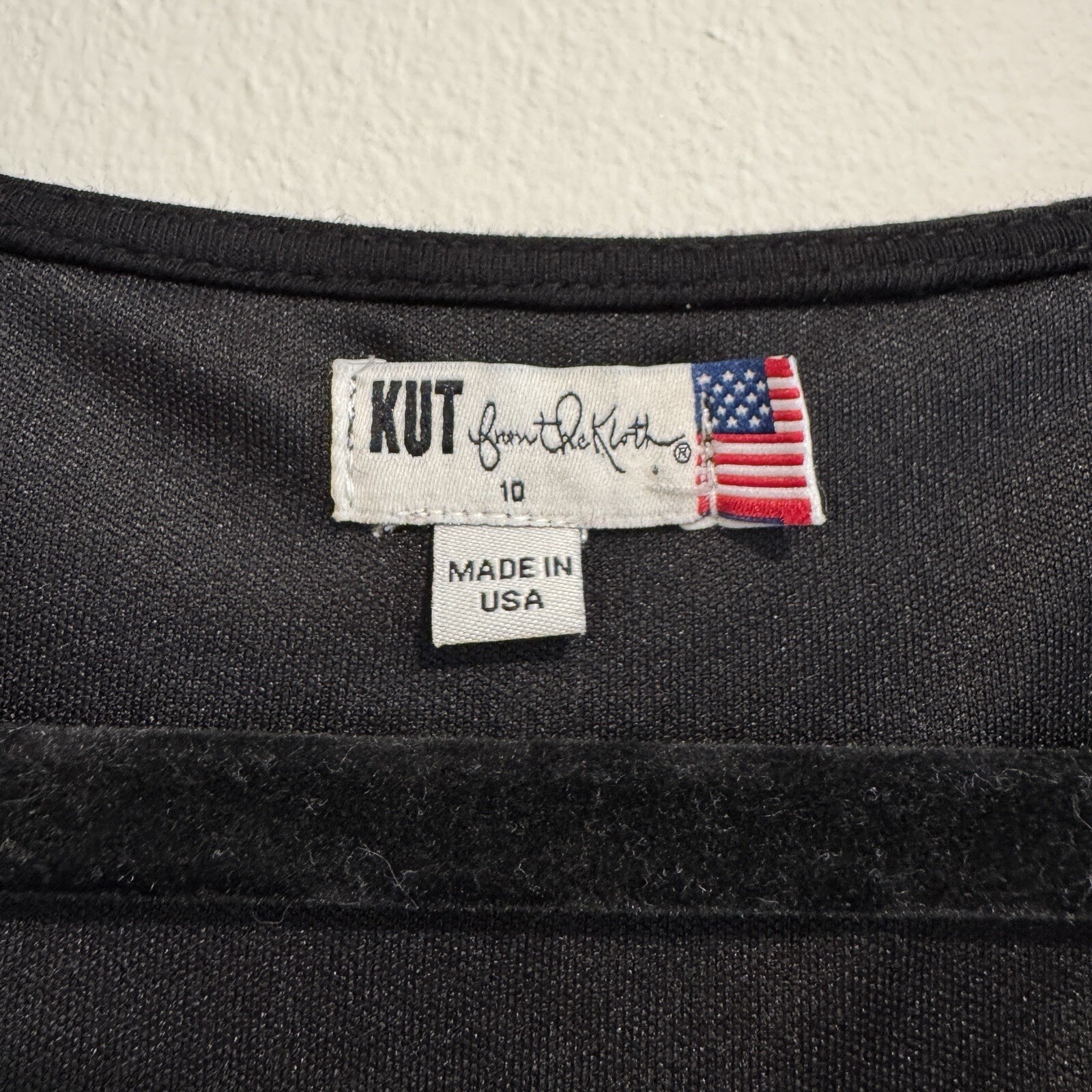 Kut From The Kloth Black Wrap Front Midi Dress 10 Made In The USA Preppy Classy