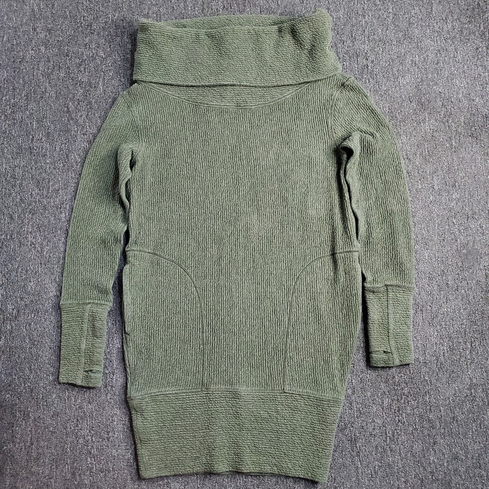 Lululemon Dress Womens Size XS Olive Green Along The Way Heathered Sweater W1BW9