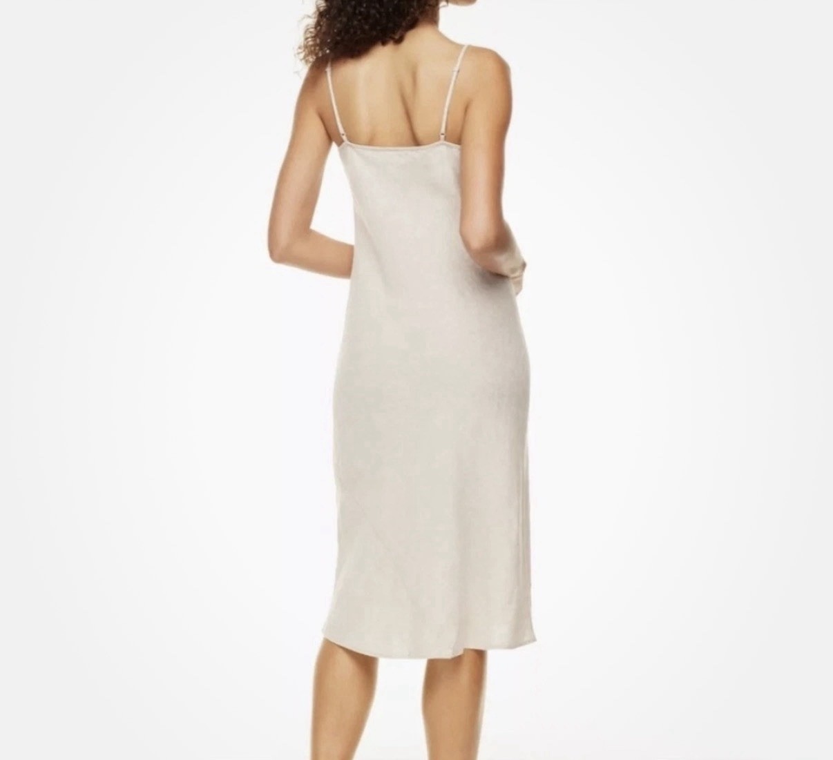 Wilfred Free Aritzia Dress Midi Size Small linen Sleeveless