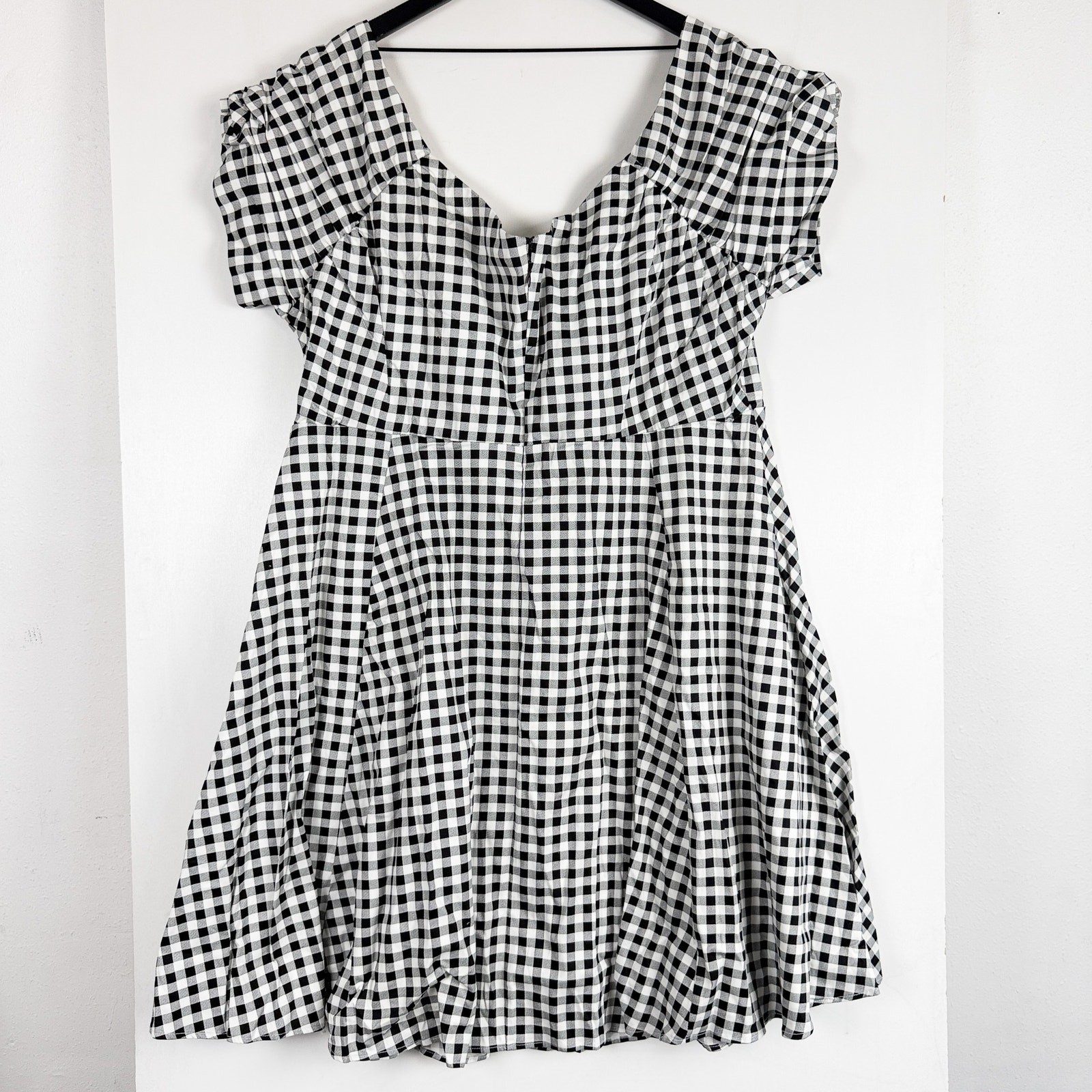 New Torrid Retro Chic Gingham Swing Dress Black White $89 – 26 4 4X