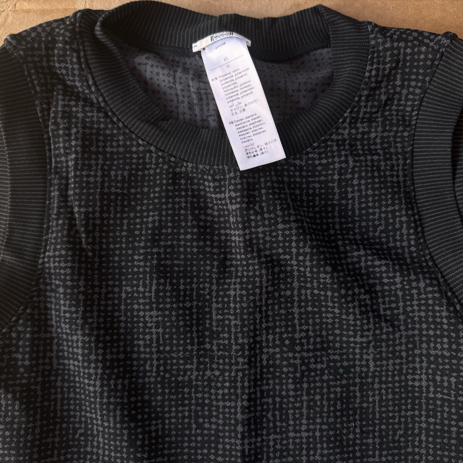 Wolford Black Print Sleeveless Knee Length Polyamide Elastane Dress Size XS