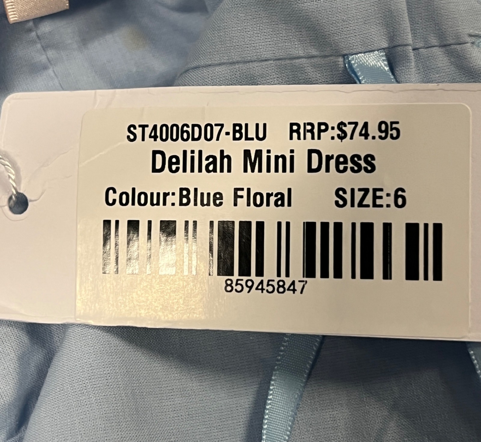 Billy J Womens Halter Delilah Mini Dress Floral Summer Blue V-Neck