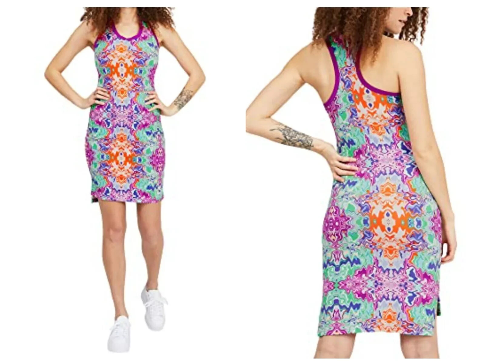 EUC Puma size M Active Short Bodycon Hypnotize Tank Dress racerback Mini