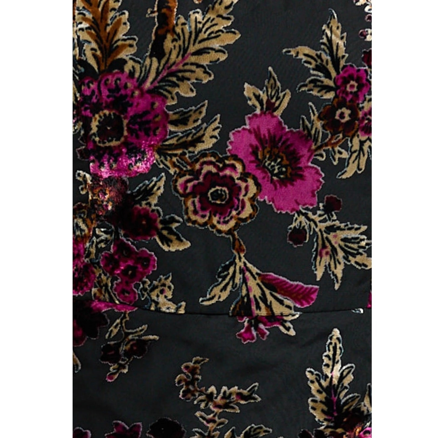 Showpo Jessel High Split Strapless Midi Dress Black Floral Size 2