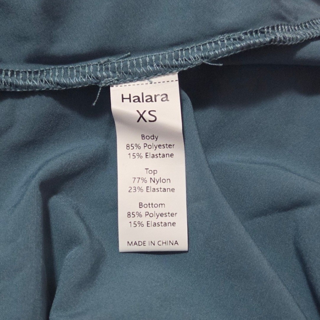 Halara Breezeful Backless Cut Out Maxi Dress Teal Blue XS NWT