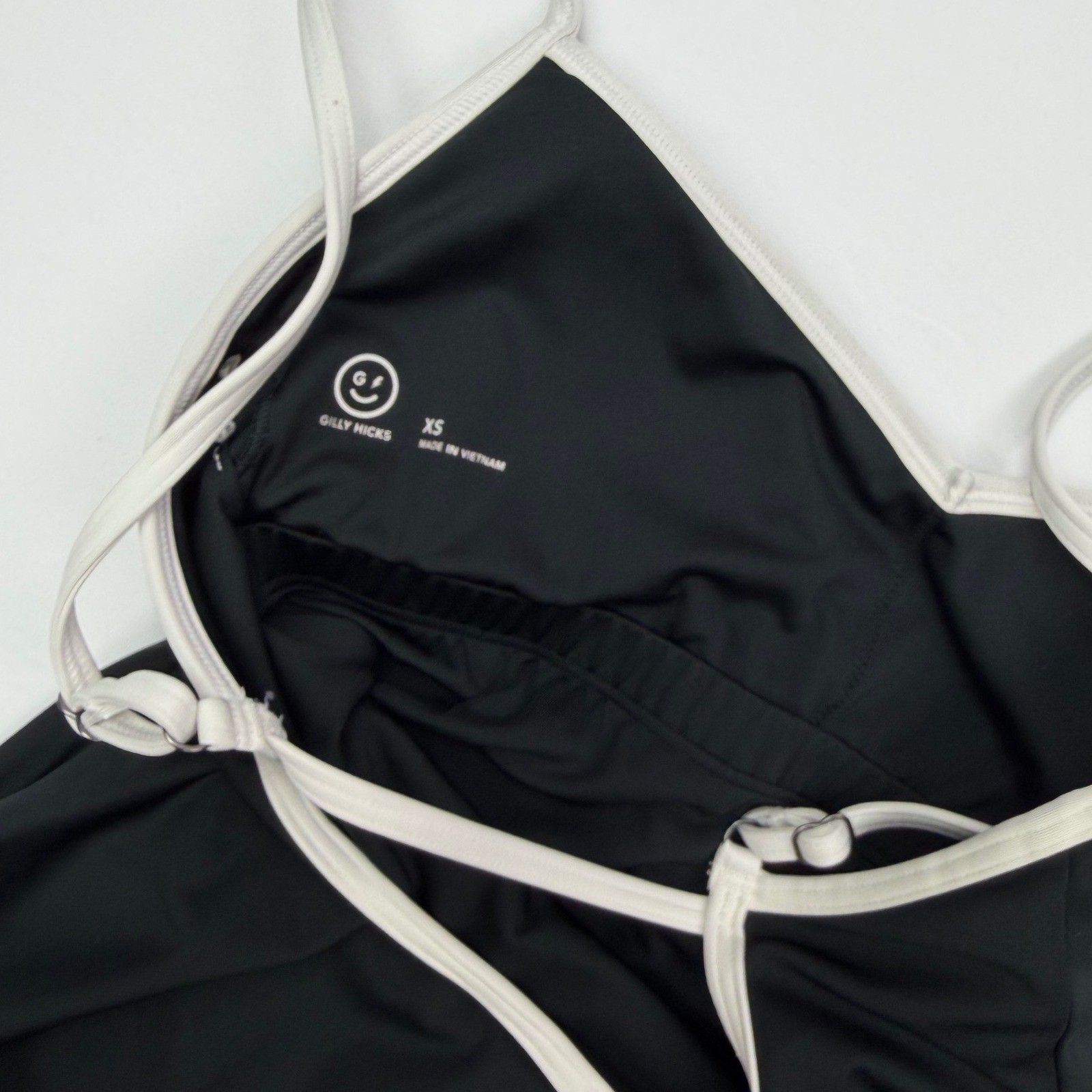 Gilly Hicks Active Dress Black White Trim Built-in Shorts Pocket XS Mini Tennis