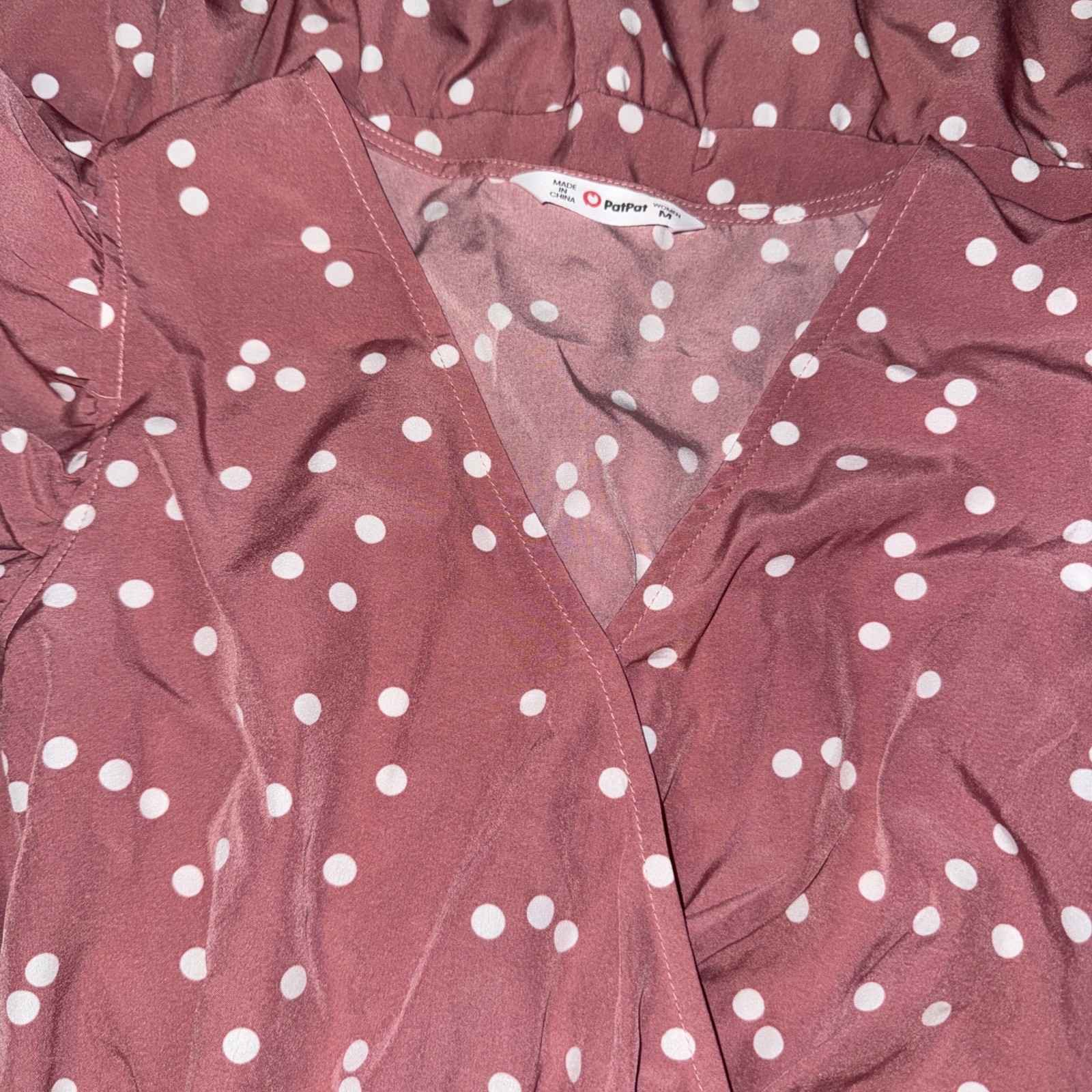 Pat Pat Pink polkadot Dress Size Medium, very nice CLEAN Smoke Free Home! VGC!
