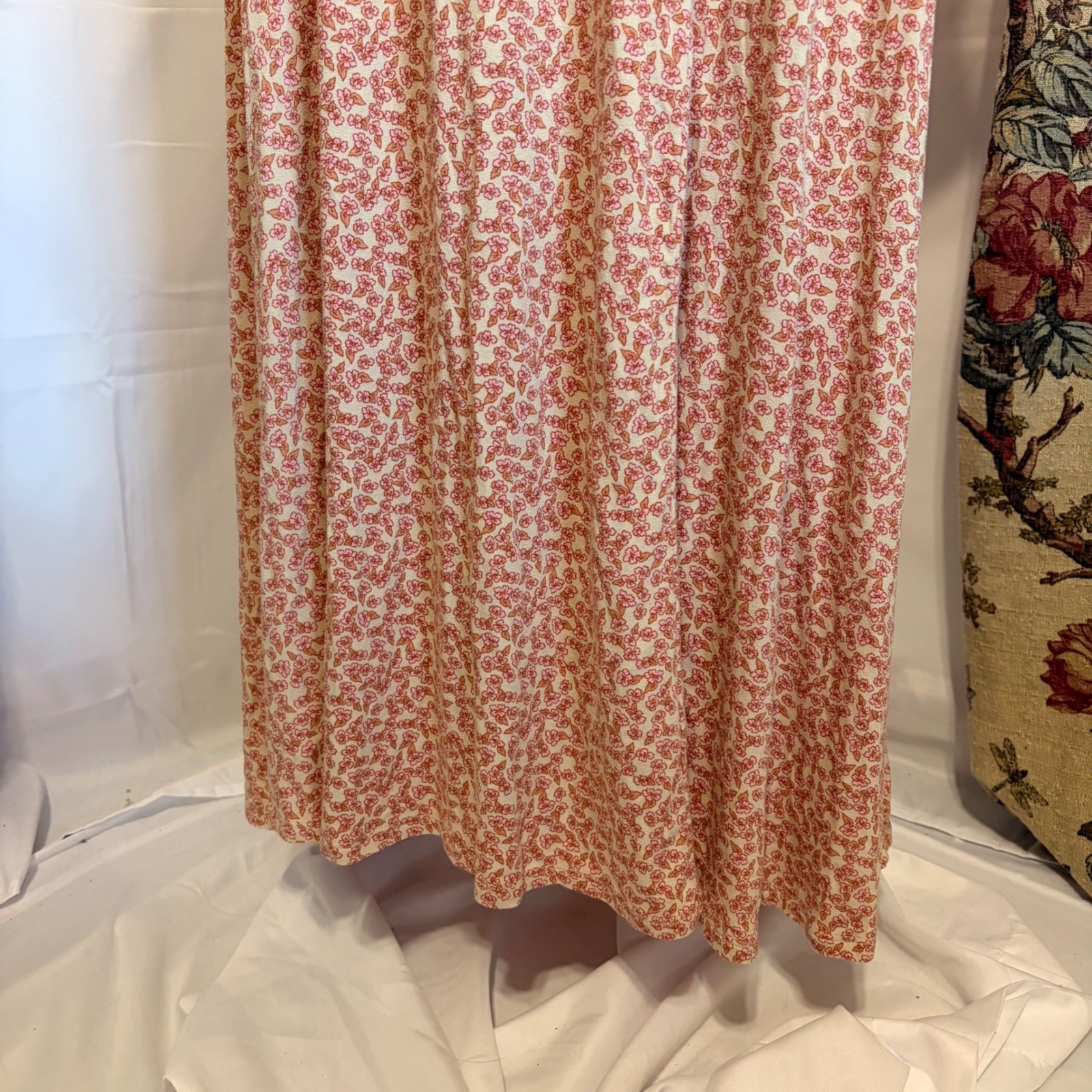 FREE PEOPLE Floral Mixed Print Maxi Dress with billowed sleeves and open back