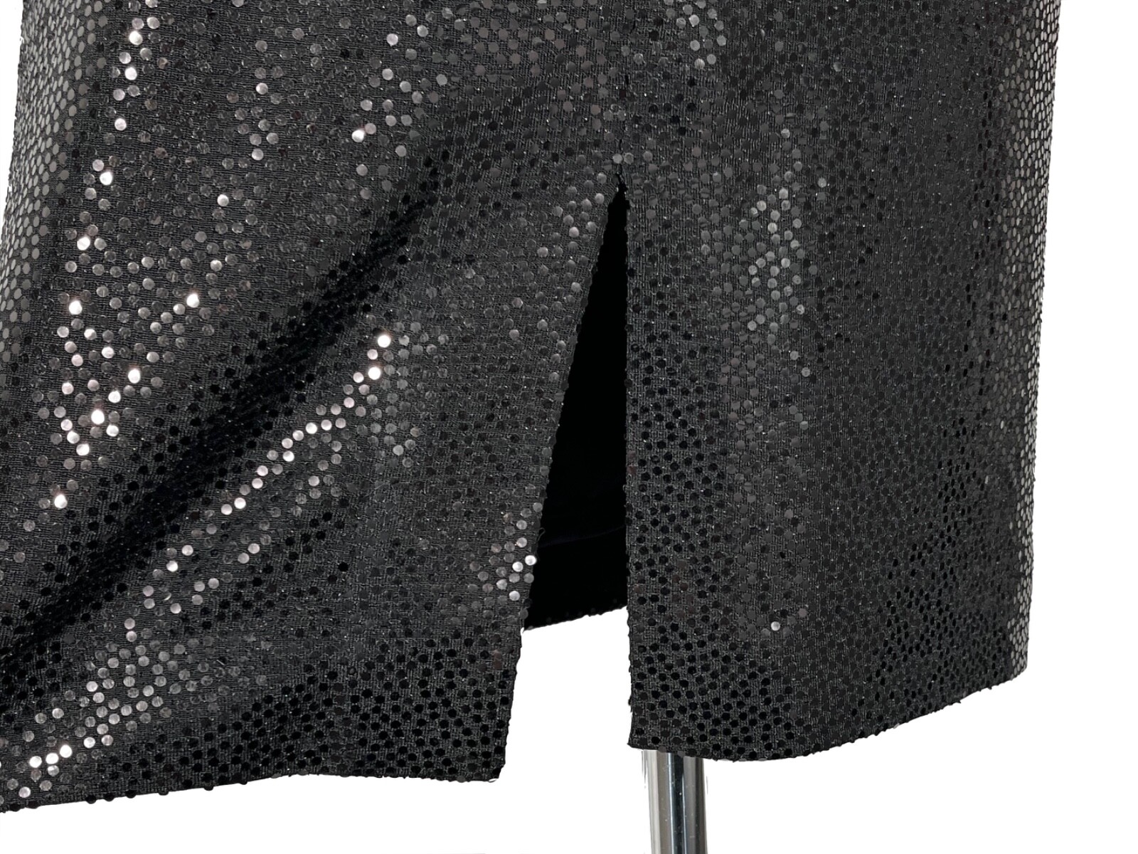 NWT ST. JOHN Knits Black Sequin Stretch Crepe Sheath Shift Dress sz 16 $1495