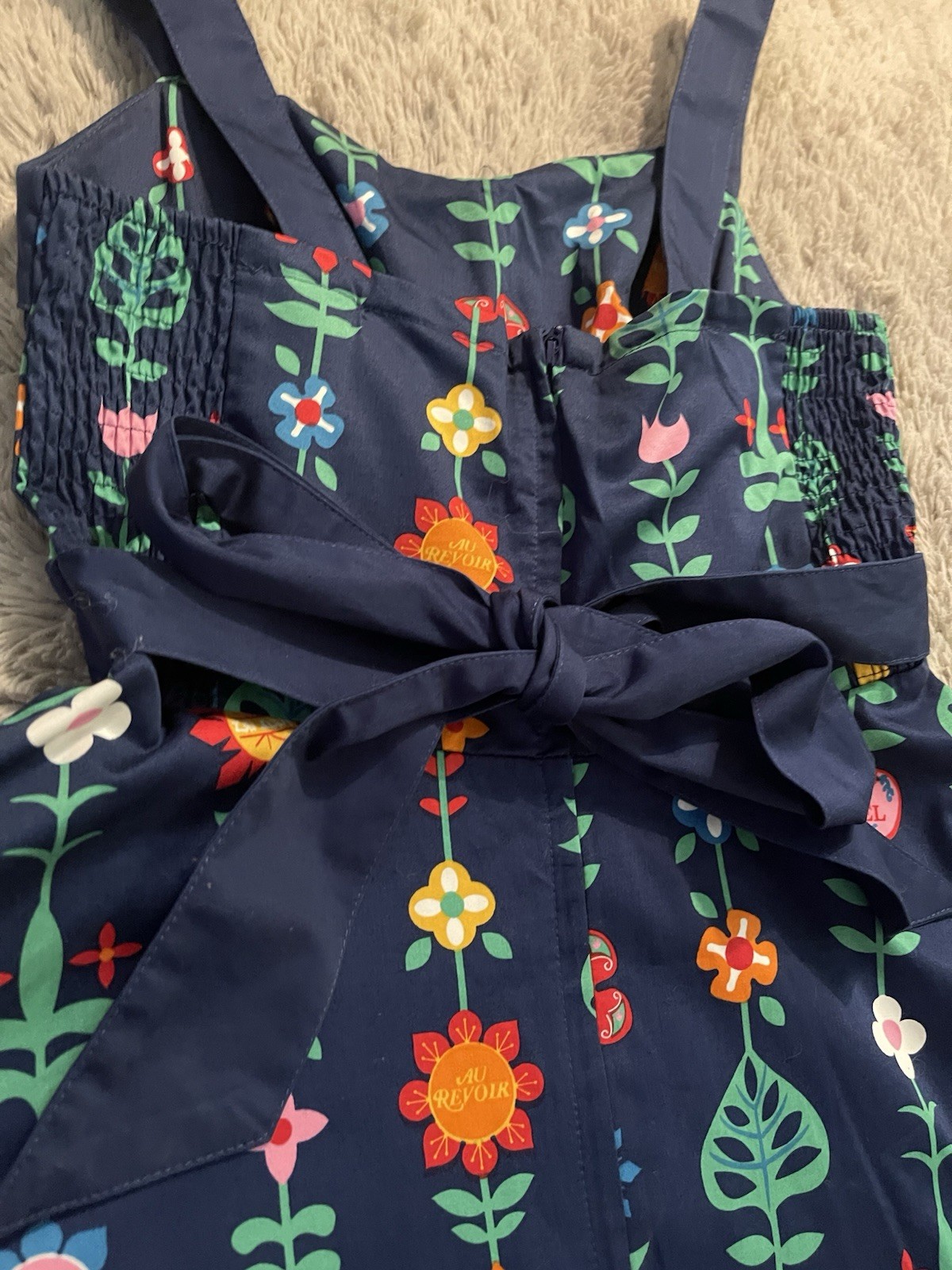Disney Parks Authentic It’s a Small World “Goodbye” Floral Flared Tea Dress XS