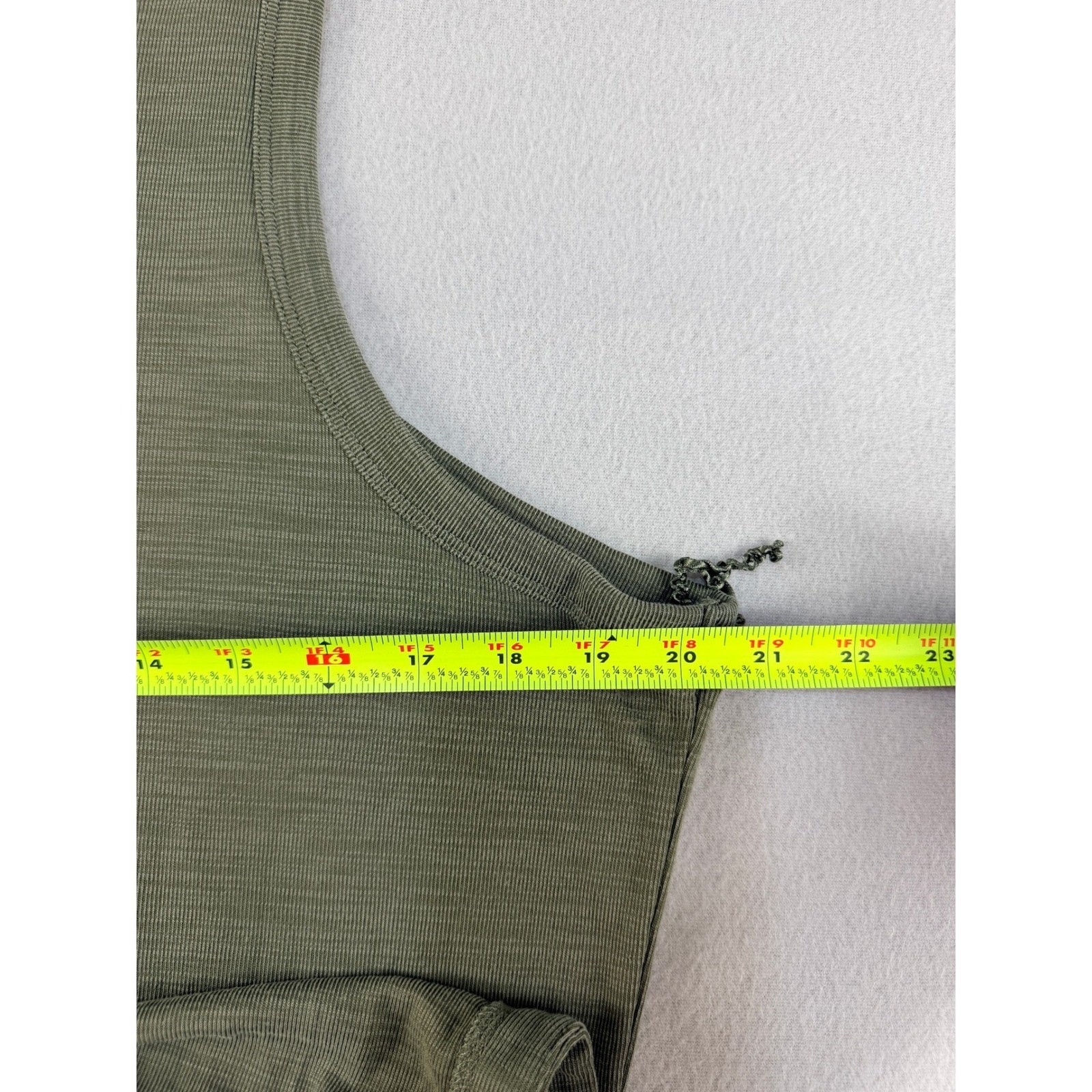 Joie Womens XL Olive Green Ribbed Modal Blend Sleeveless Maxi Tank Dress Slit