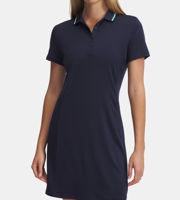 Under Armour Women’s Small Golf Active Navy Blue Drive Dress SS UA NEW