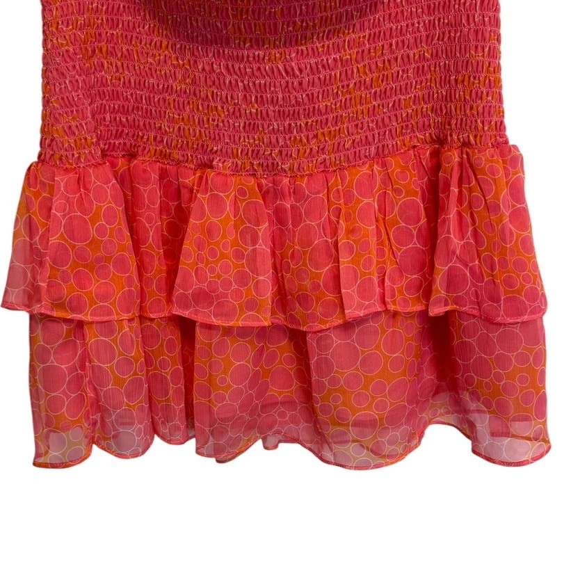 Amanda Uprichard Clarabelle Bubble Mini Dress Pink Off Shoulder Large