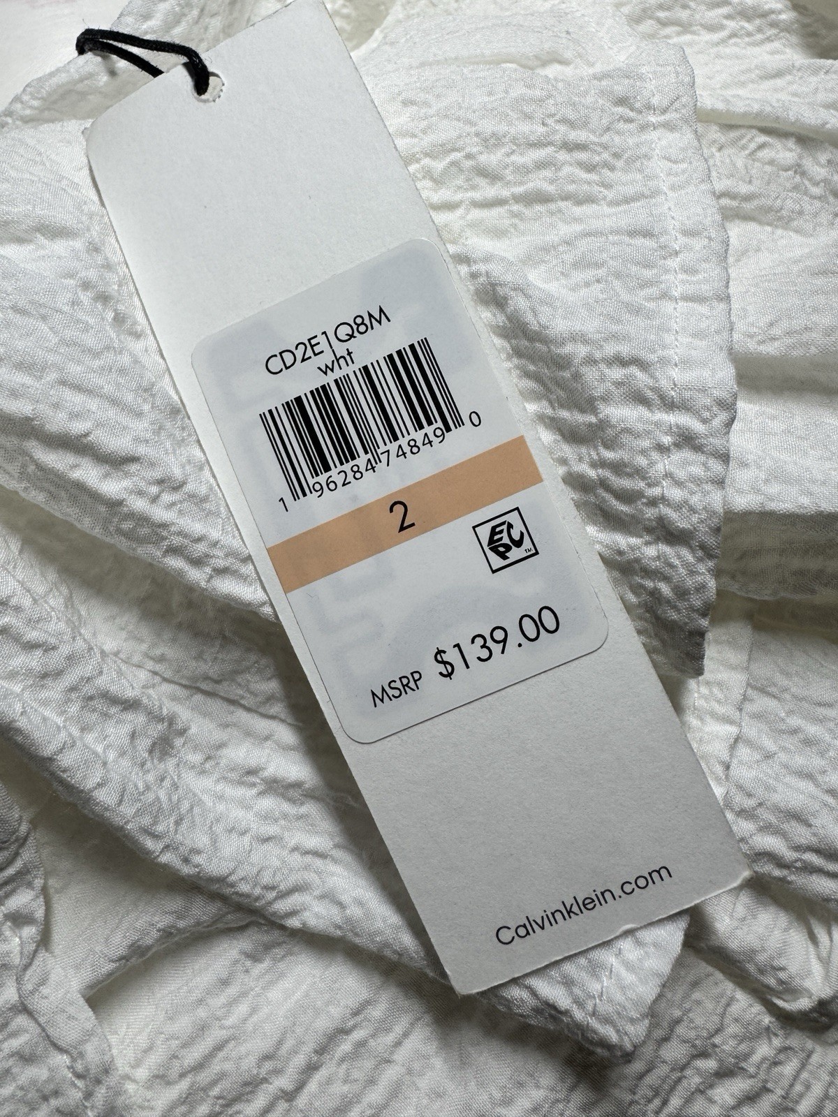 🔥 $139 CALVIN KLEIN Women’s Ruffled Maxi Dress Size 2 White 🔥