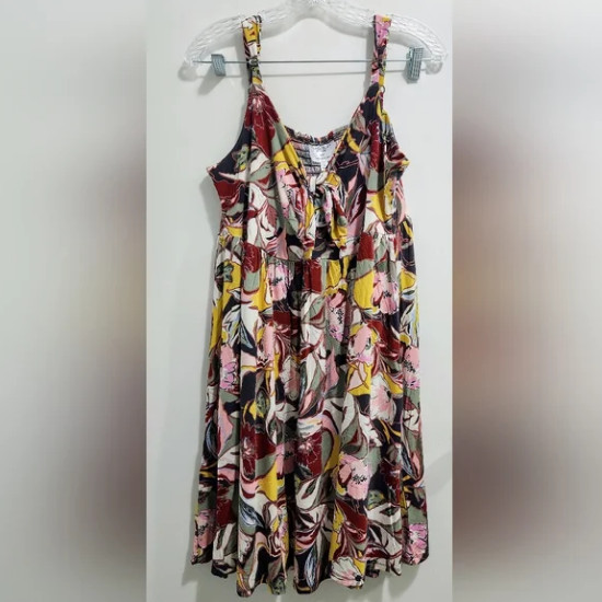 Torrid Mini Super Soft Bow Front Skater Dress – Floral Multi