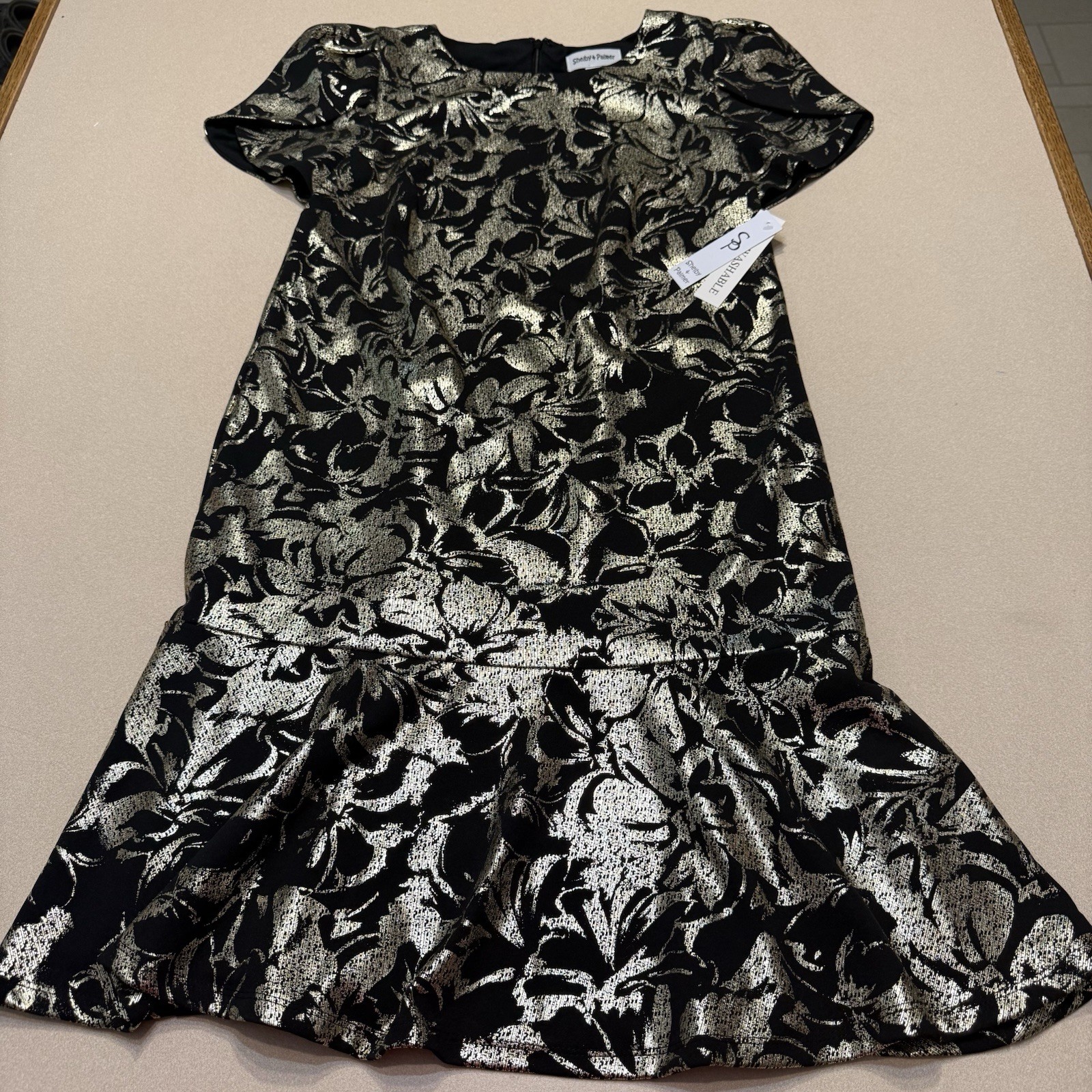 New With Tags! Shelby & Palmer Women’s 10 Black Gold Cocktail Dress