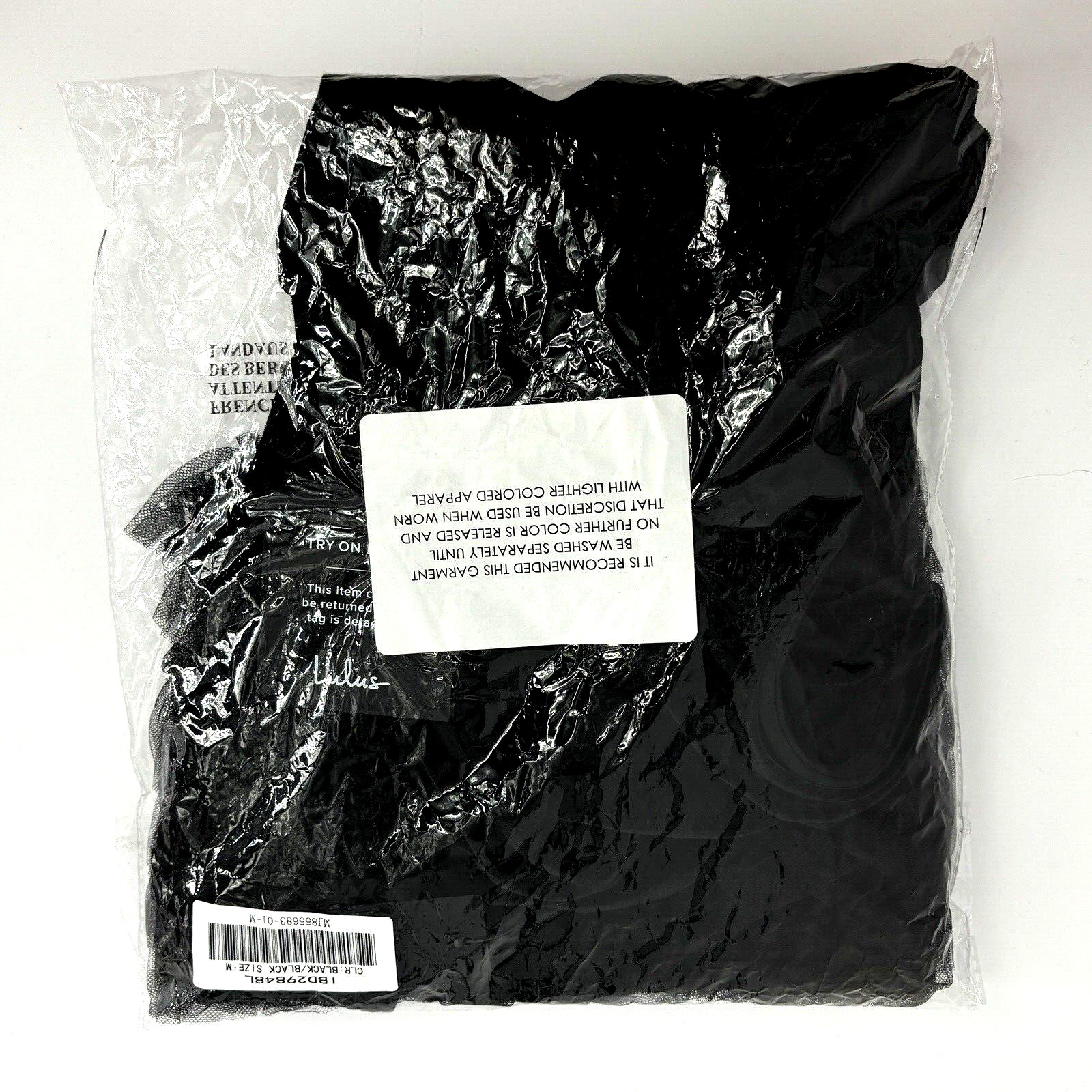 NWT Lulus Lavish Objective Black Velvet Mock Neck Ruffled Mini Dress Size M