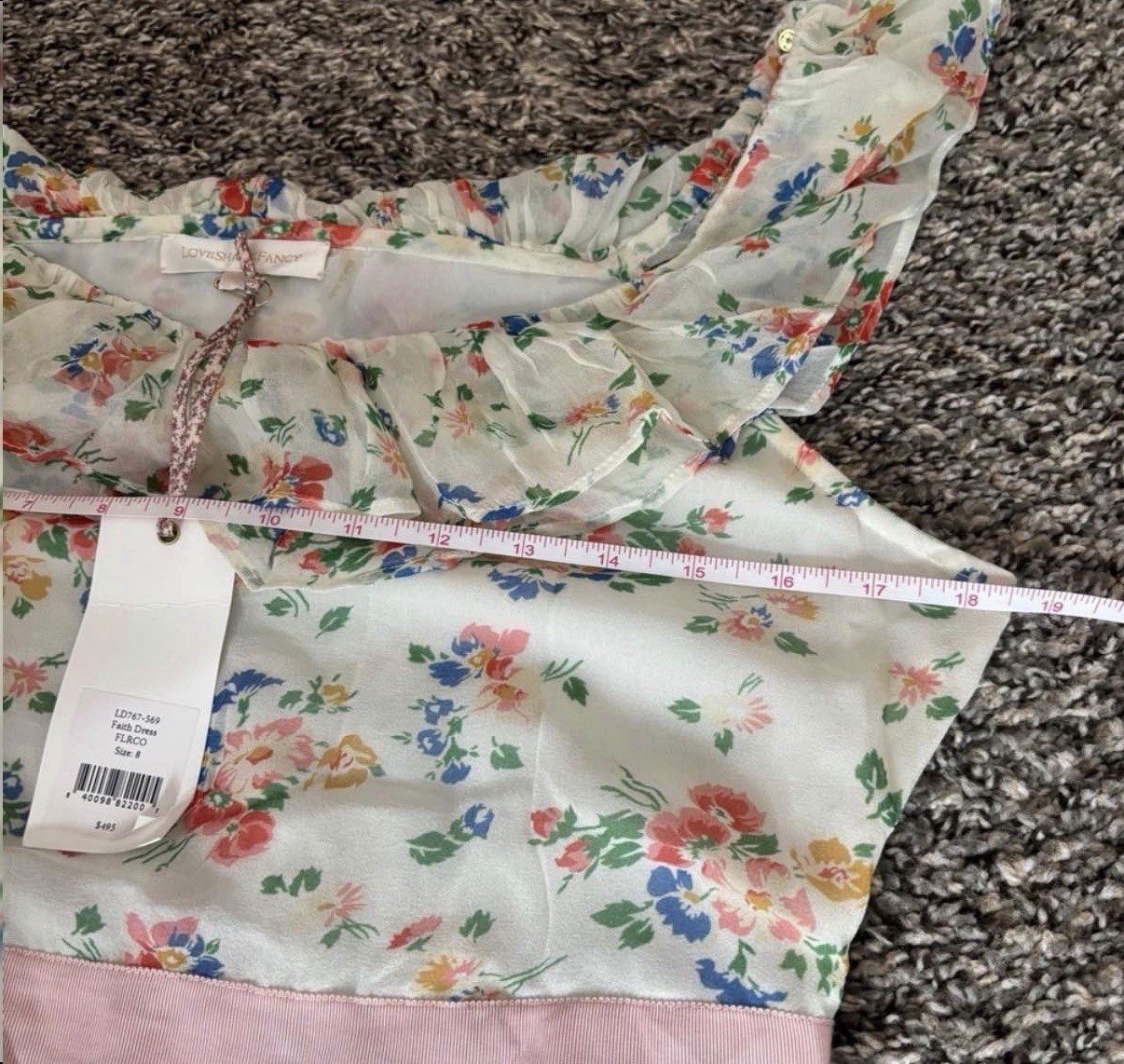 Loveshackfancy Faith Dress silk Size 8 READ
