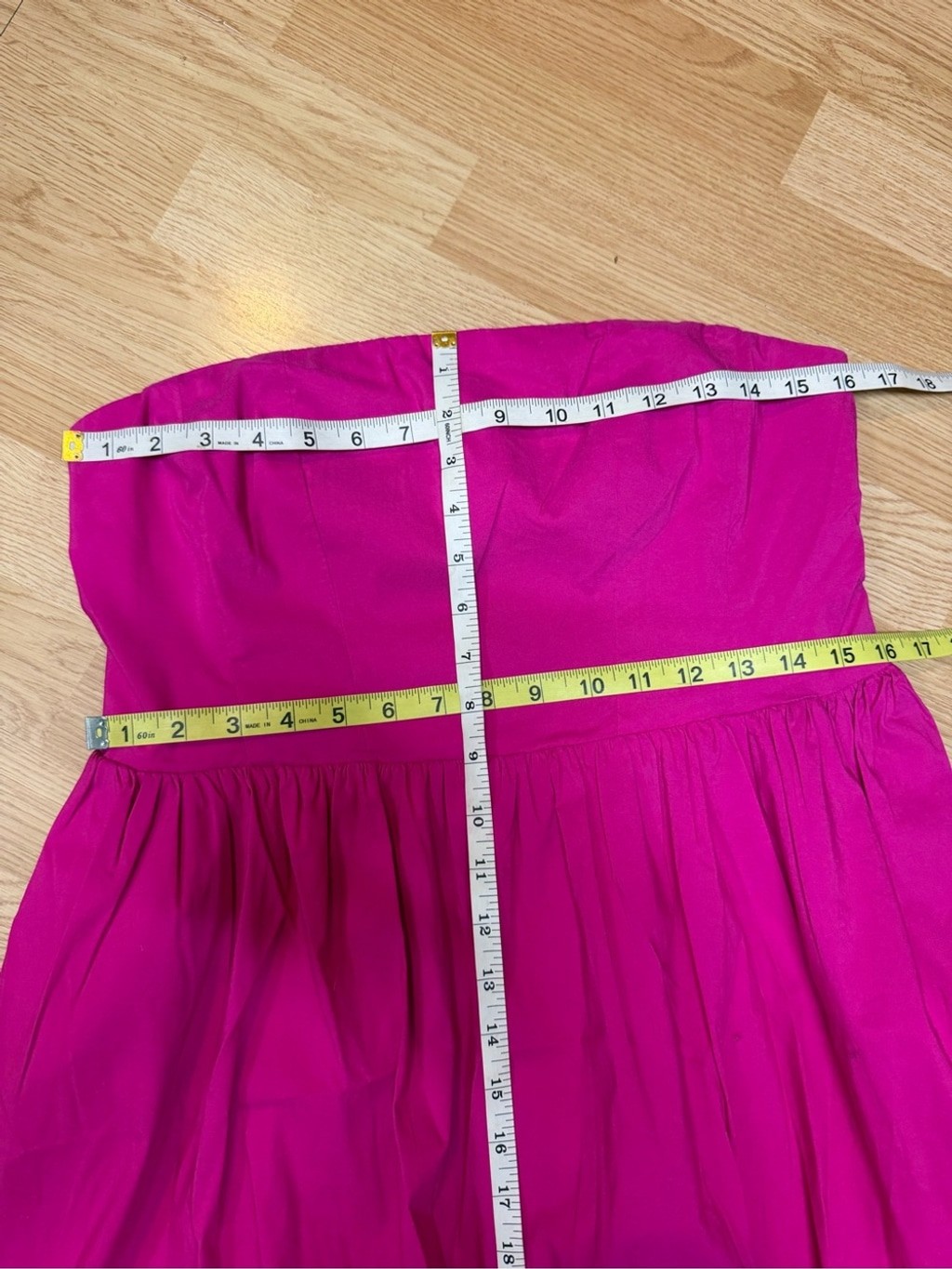 Express Women’s M Pink Strapless Bubble Hem Dress Smocked Back NWT Party