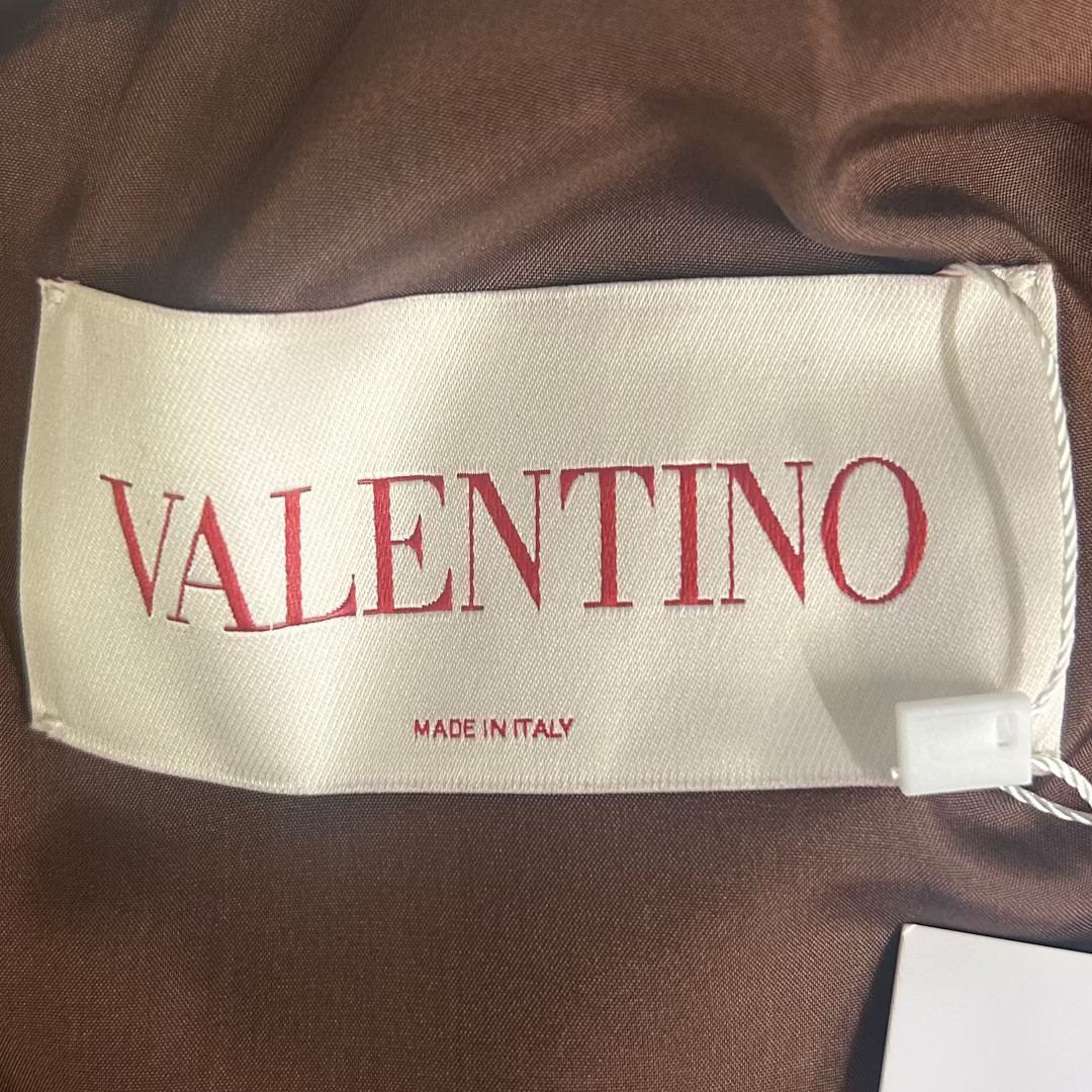 Valentino Brown And Beige ‘Chain 1967’ Print Cut Out Mini Dress, Size UK10