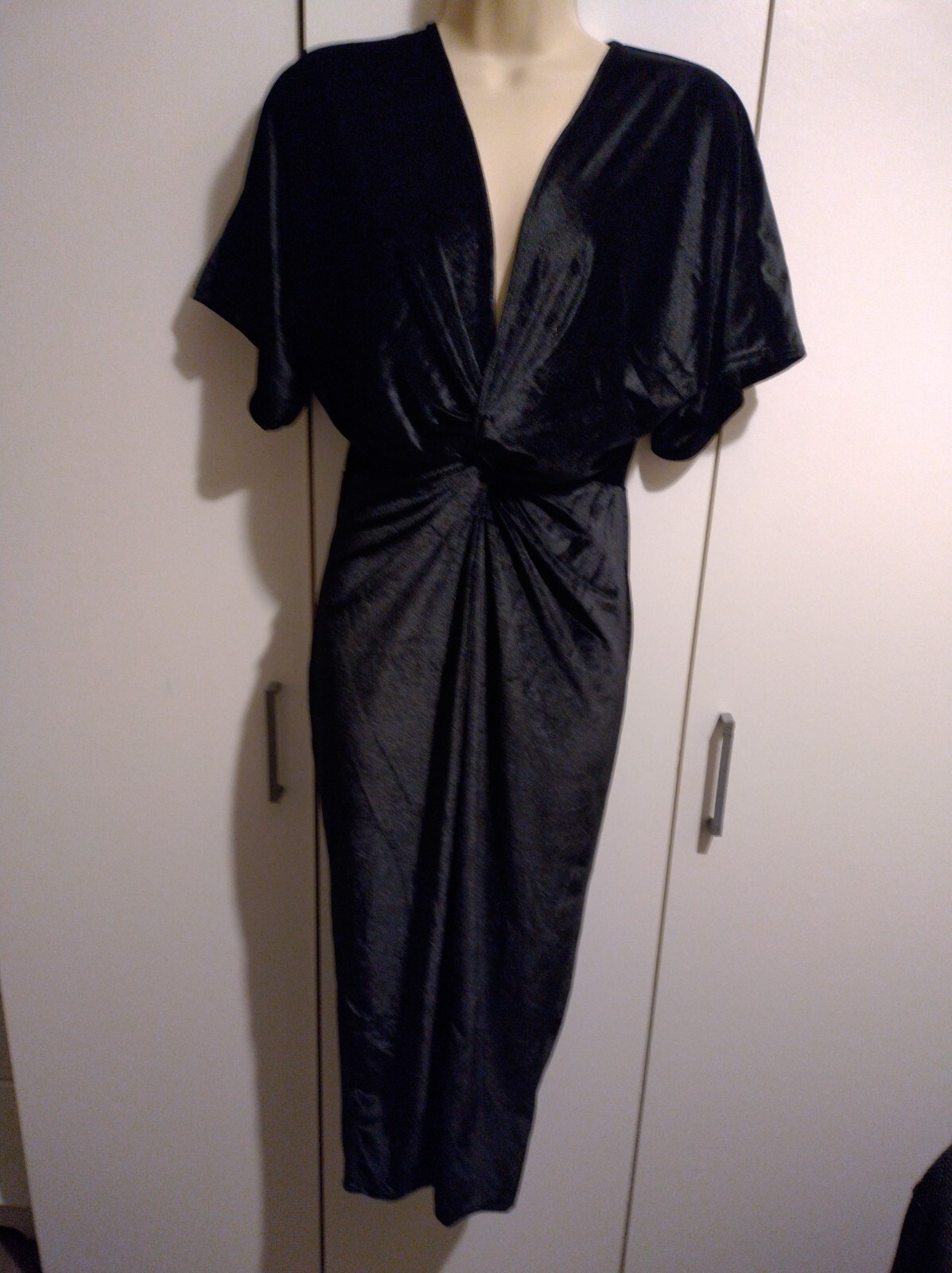 Missguided brand size 10 black velor dress
