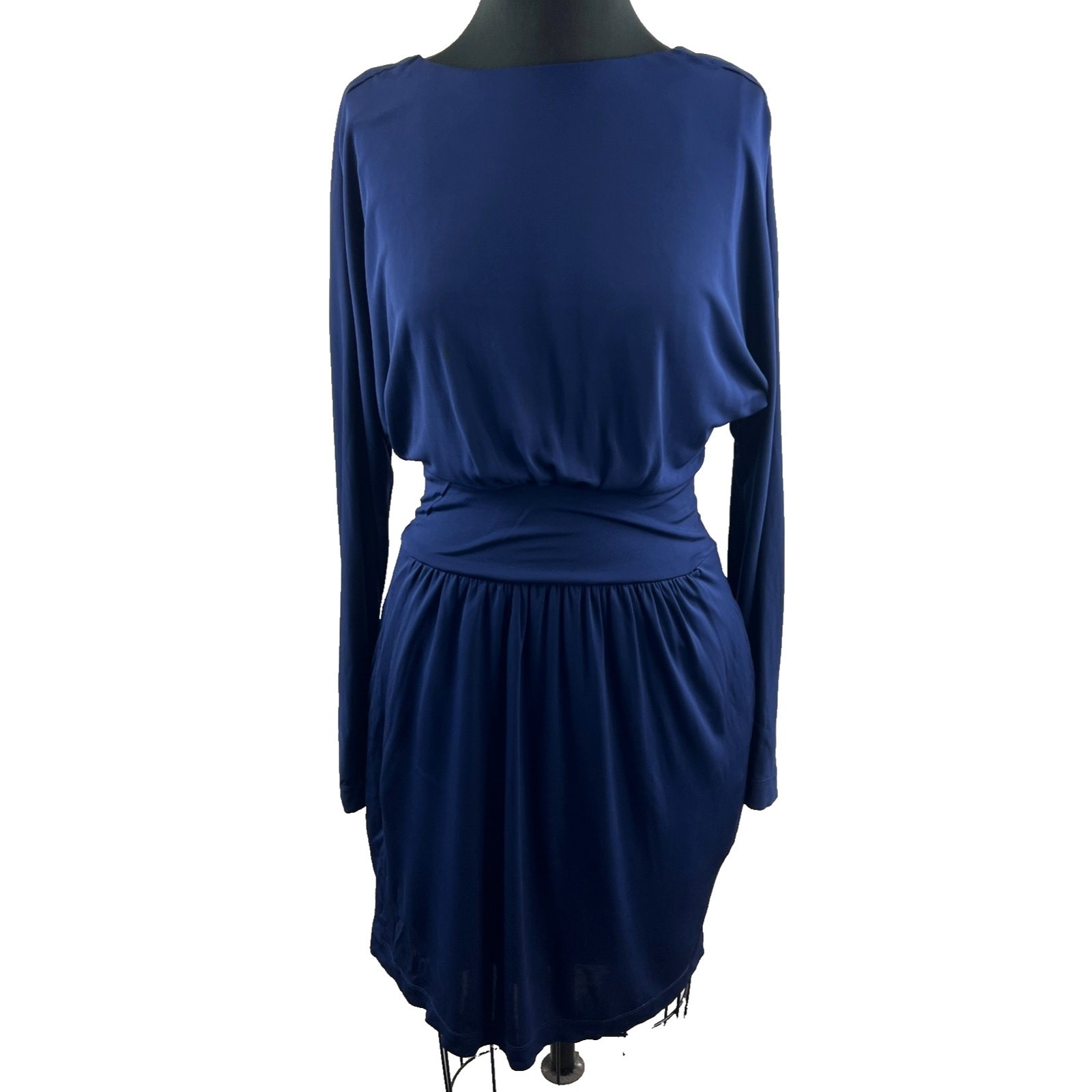 Radenroro NYC Dark Blue Navy Dress 6 Medium Made in USA Open Back Dress $495