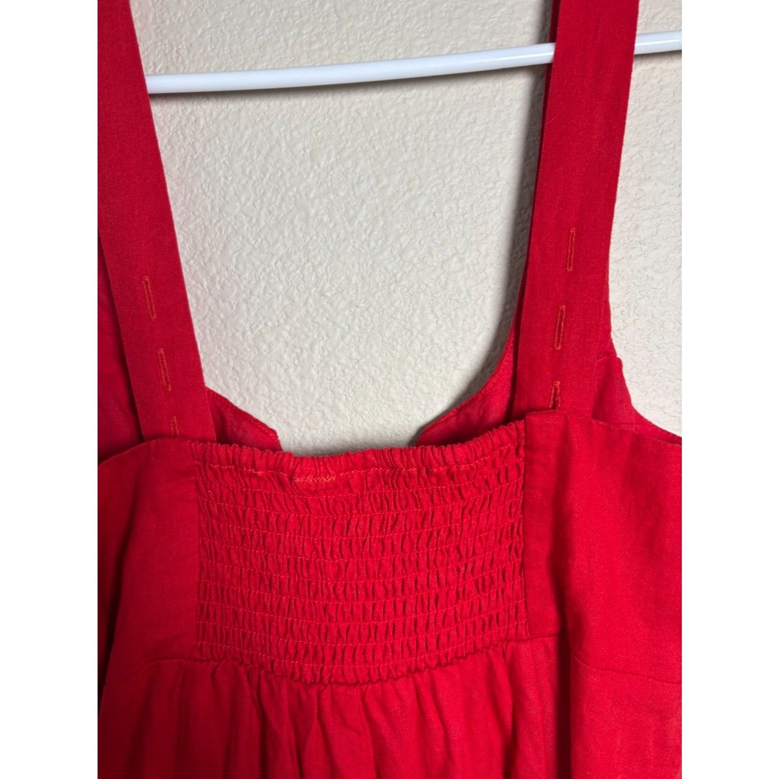 Gap x DÔEN Red Dress linen blend size M new with tags