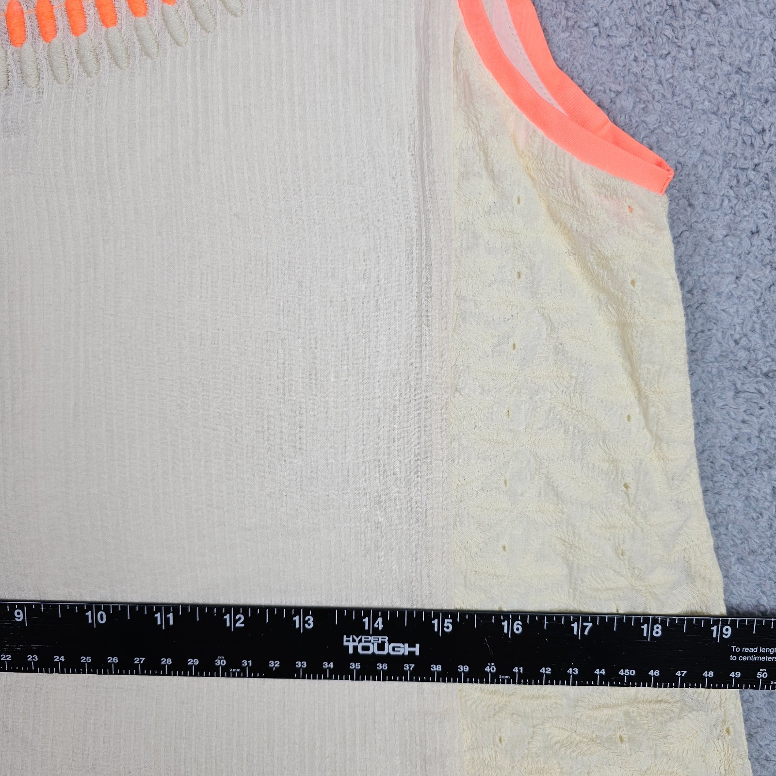 Esley Womens Dress S Beige Boho Hippy A Line Embriodered Eyelet Keyhole Cotton