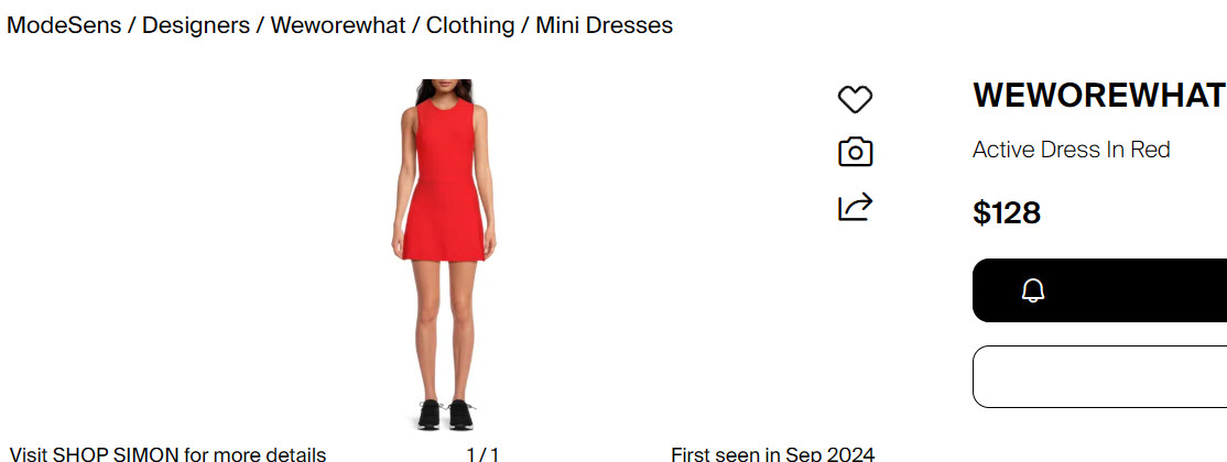 Weworewhat Revolve Red Sleeveless Mini Active Dress Tennis Women’s Size Medium