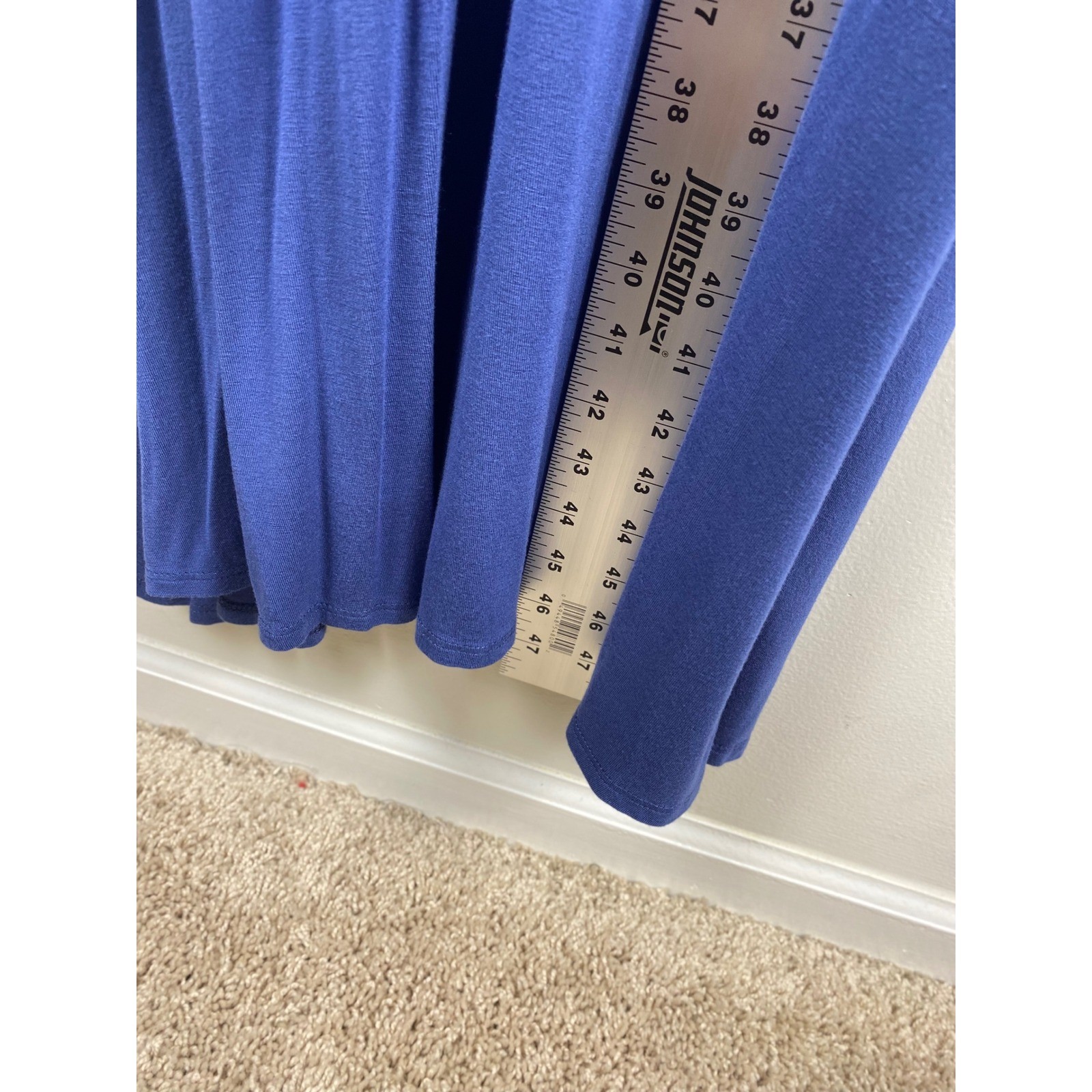 Mother Bee Maternity Blue Wrap Maxi Dress Short Sleeve V-Neck Gown Size Large