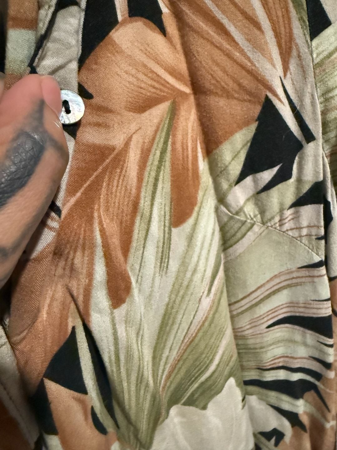 Notations Vintage Petite Tropical Floral AOP Shirtdress Sz.S