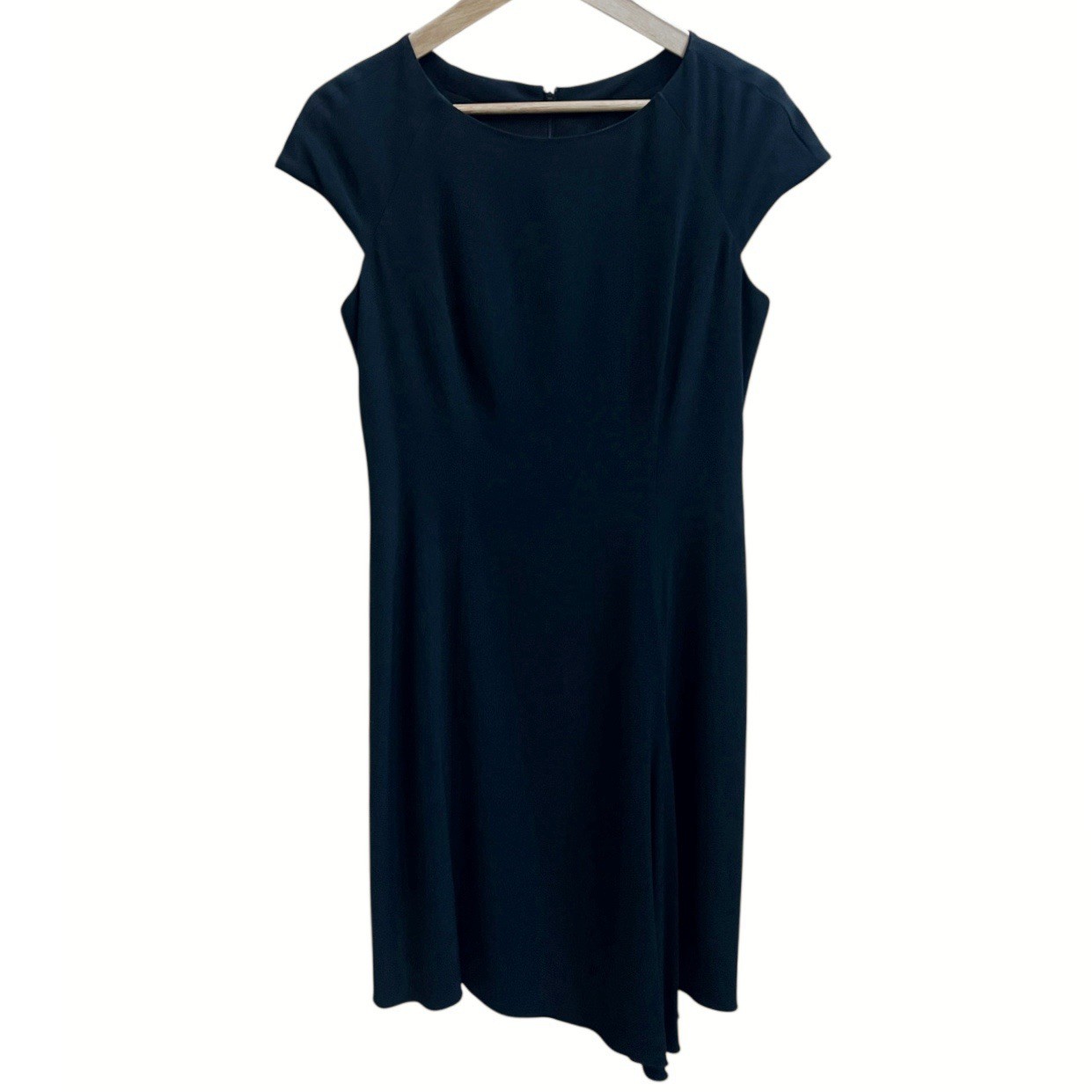 PHILIPPE ADEC Vintage NWT Paris Black Sheath Dress Asymmetric Sz 8 / 42 France