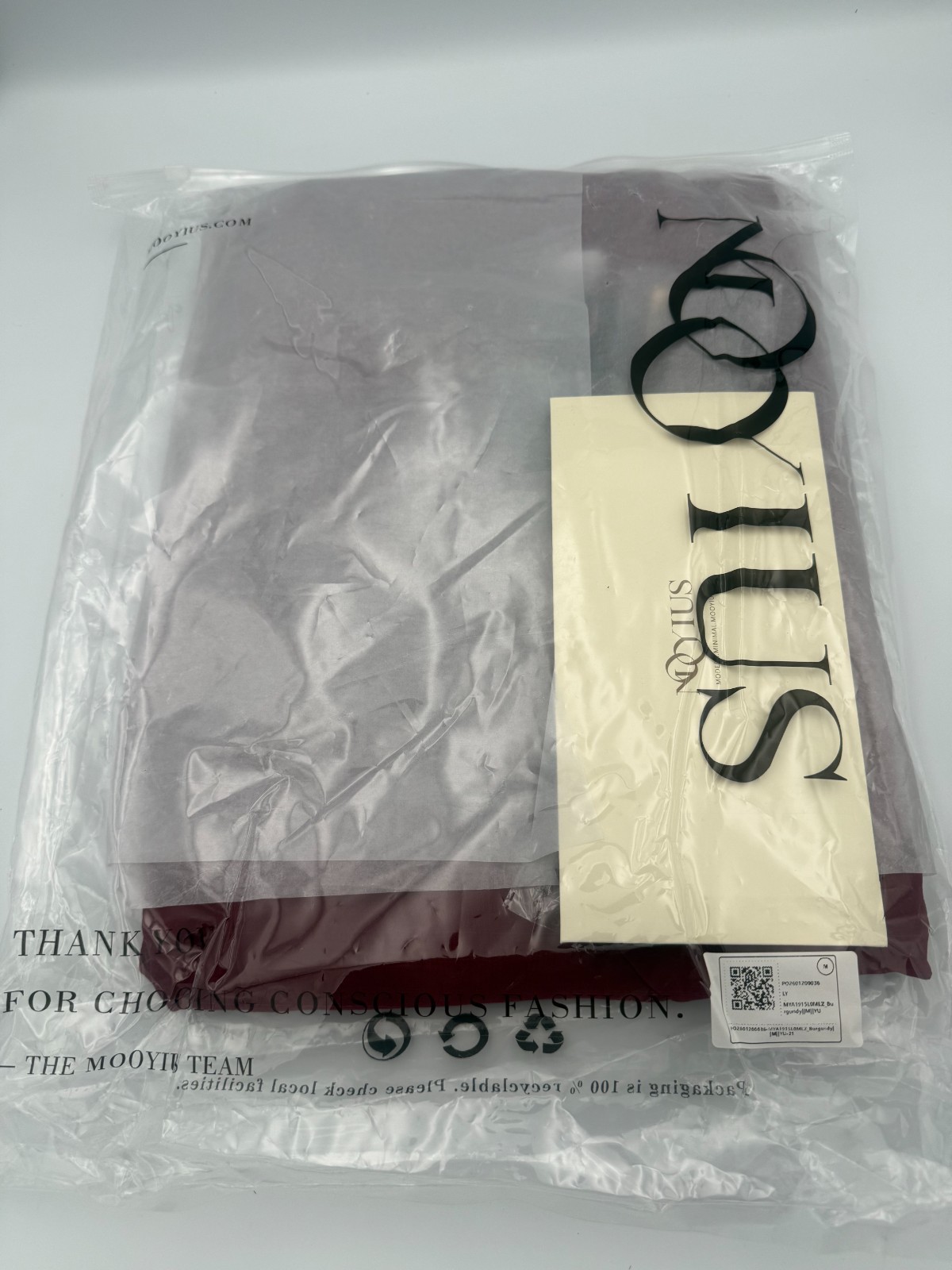 Mooyius Burgundy Blazer Wrap Dress Belted Asymmetrical Pencil Silhouette Size M