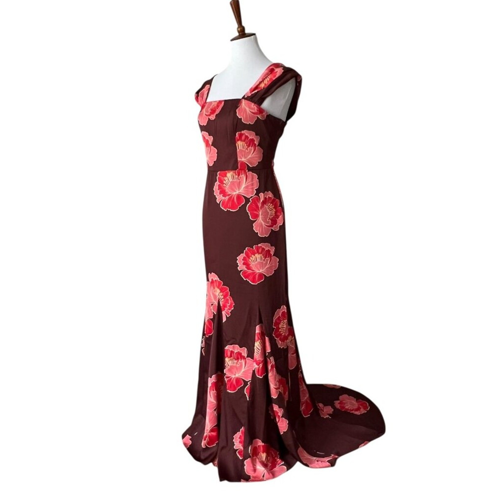 Formal Dress 12 Y2K Large Tropical Maxi Hawaiian Long Fall Wedding Guest Cruise