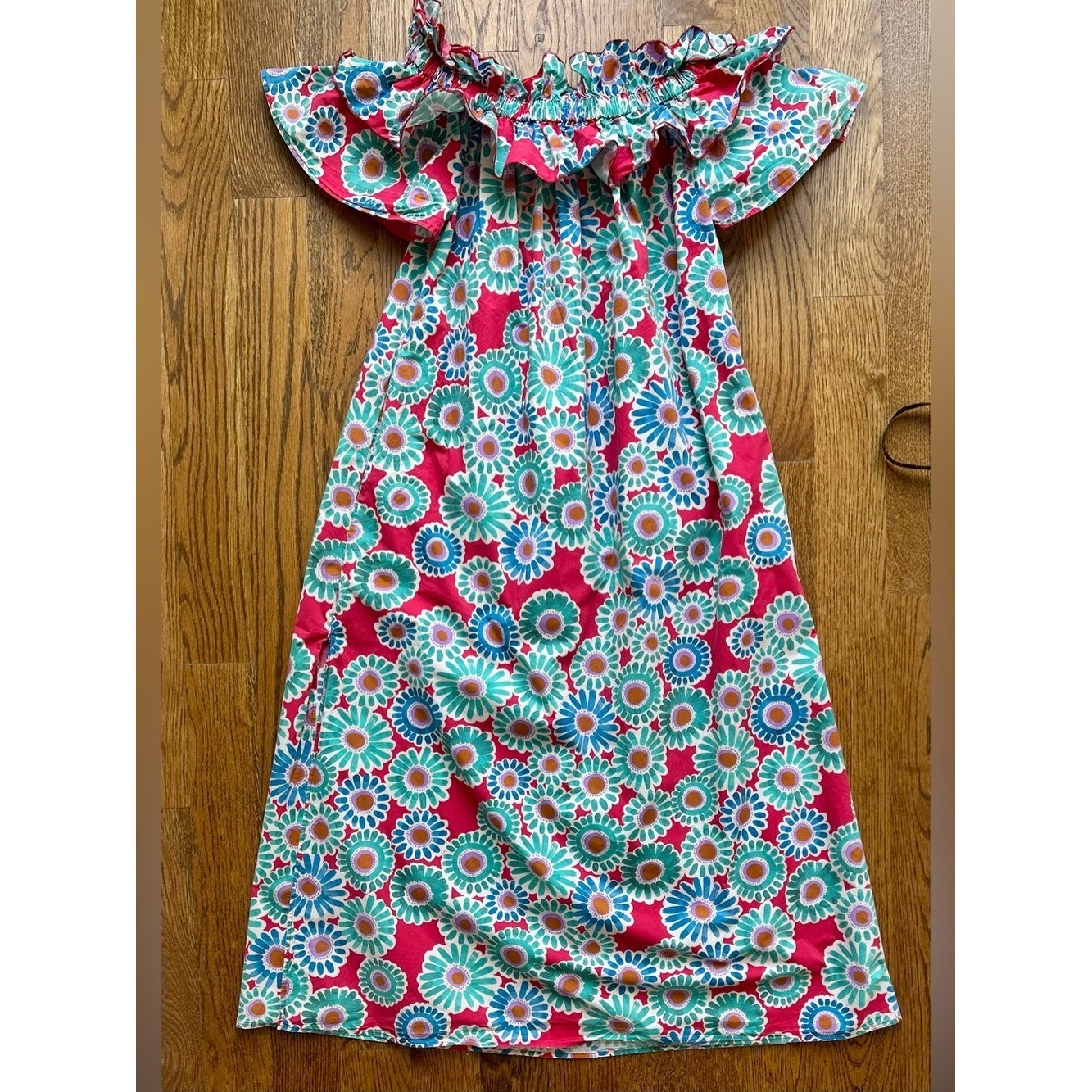 La DoubleJ Breakfast Crazy Daisy Maxi Dress Size M
