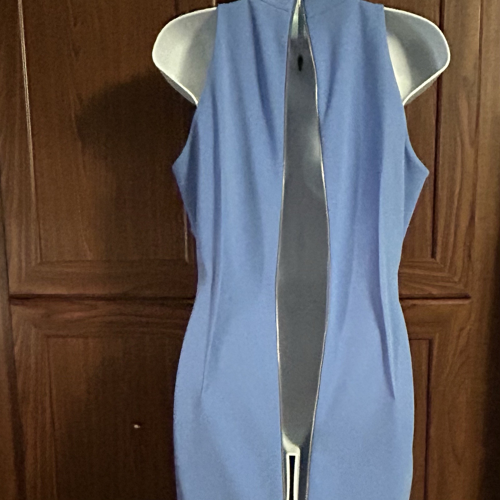 Antonio Melani Sleeveless Blue Turtle Neck Back Zipper Dress Size 4