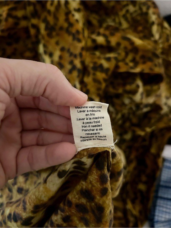 Anthropologie Carolina K Leopard Print Saffron Wrap Maxi Dress Sz Large