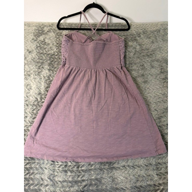 American Eagle Outfitters Mauve Lace Bodice Mini Sun Dress Womens Medium 0228