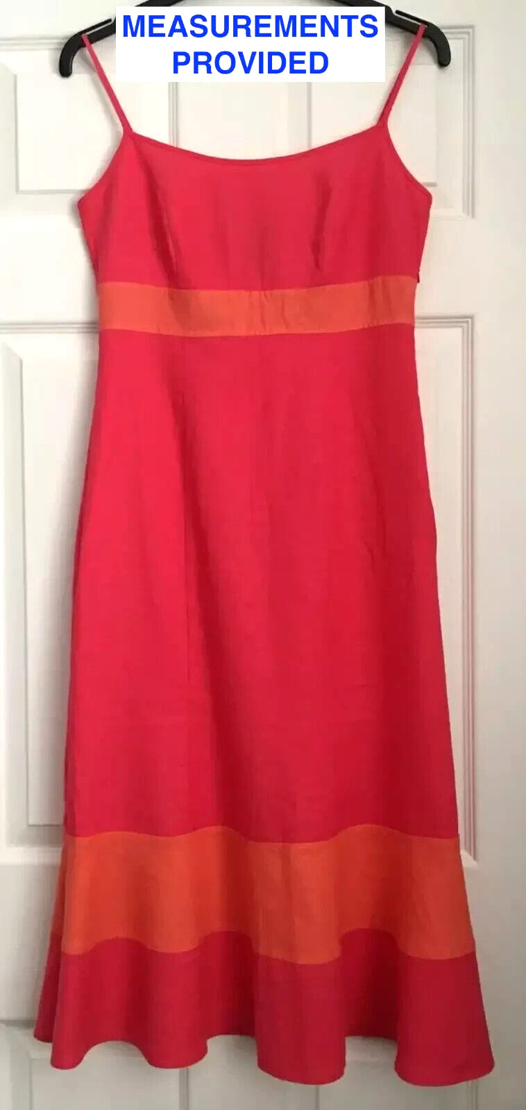 M&S LINEN BLEND DRESS ~ SIZE 8 (please see measurements) ~ Pink