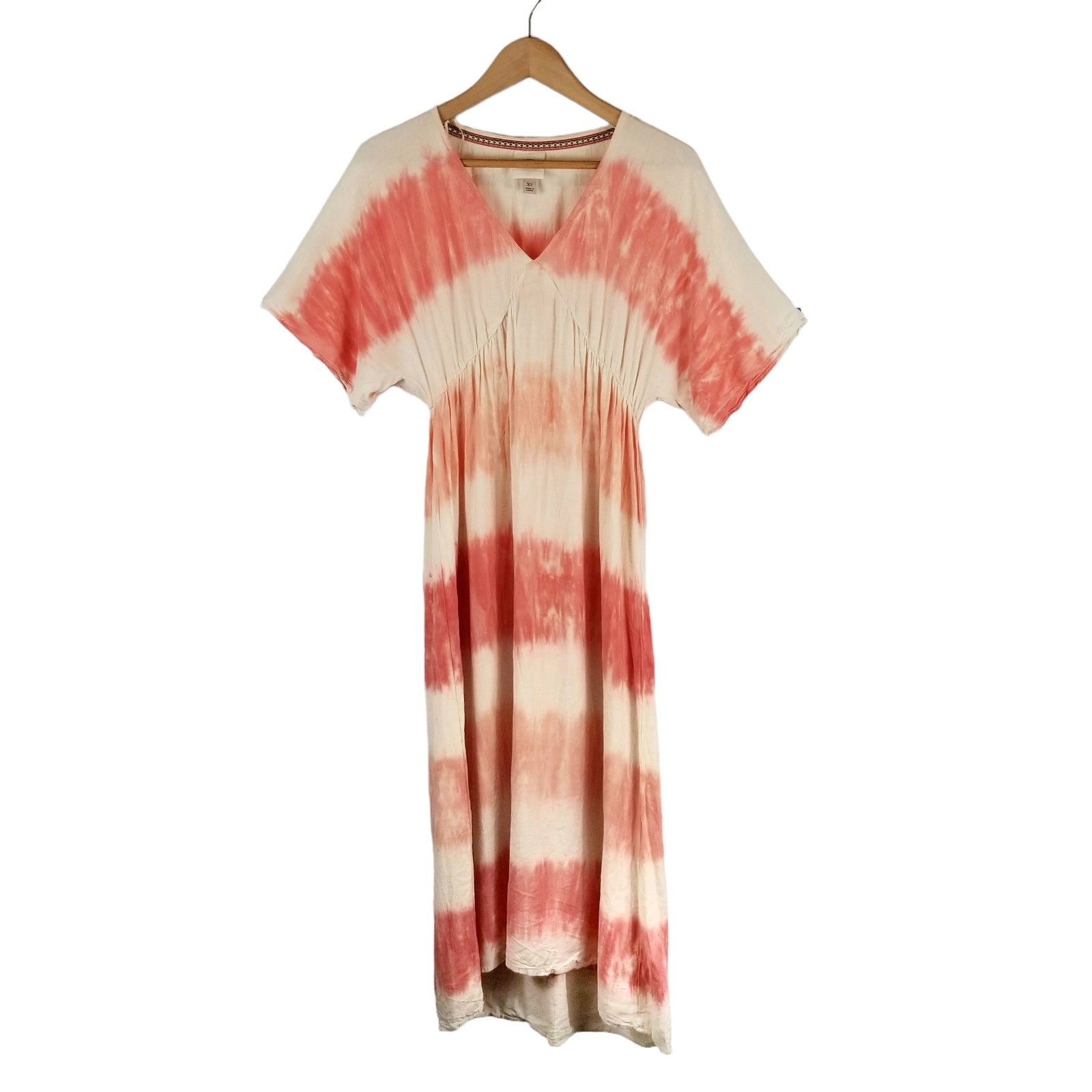 Knox Rose Pink Rayon Linen Tie Dye Midi Maxi Dress Size XXL