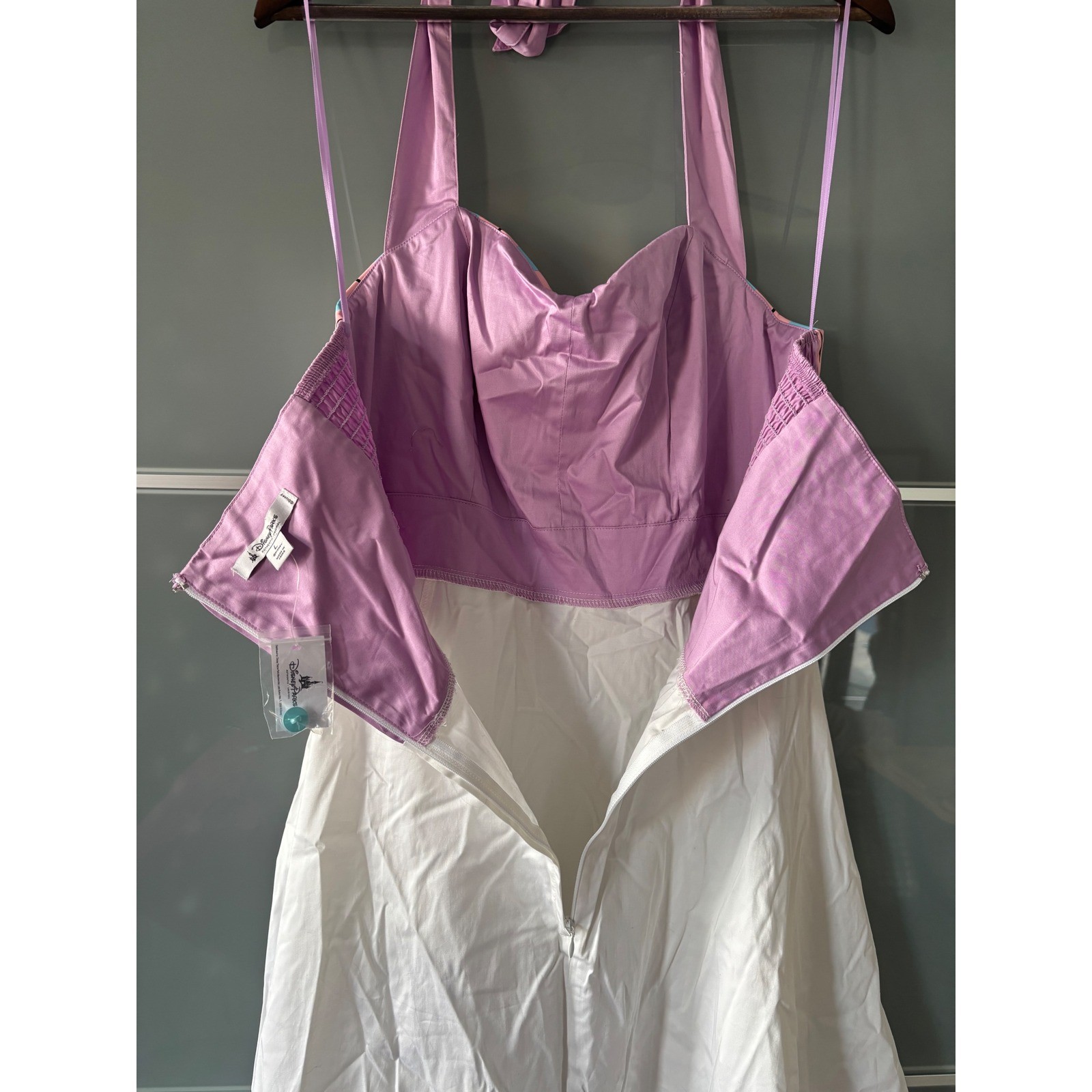 NEW Disney Parks Mrs Potts Chip Cup Beauty and the Beast Halter Dress Large