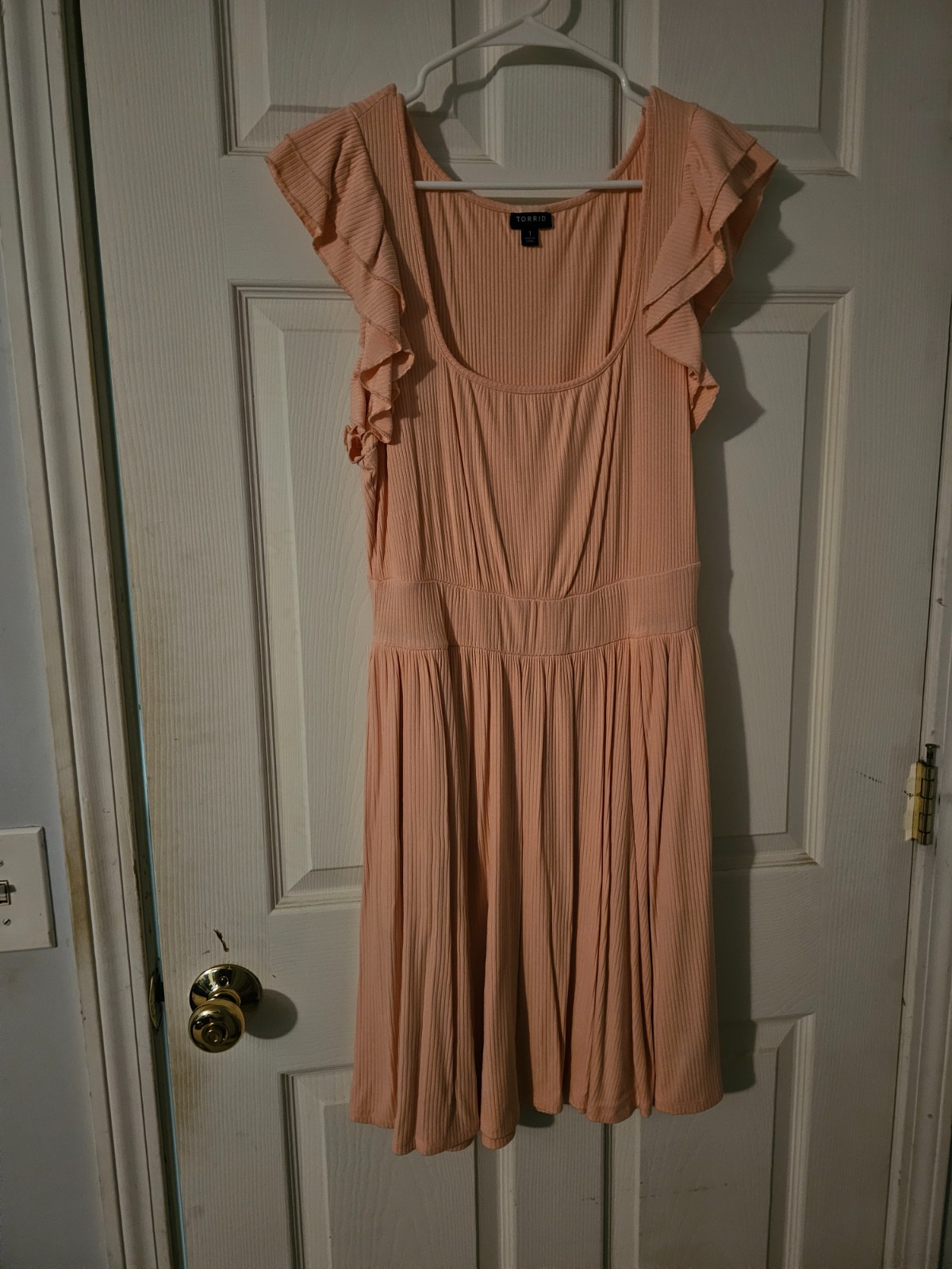 Torrid peach-colored dress