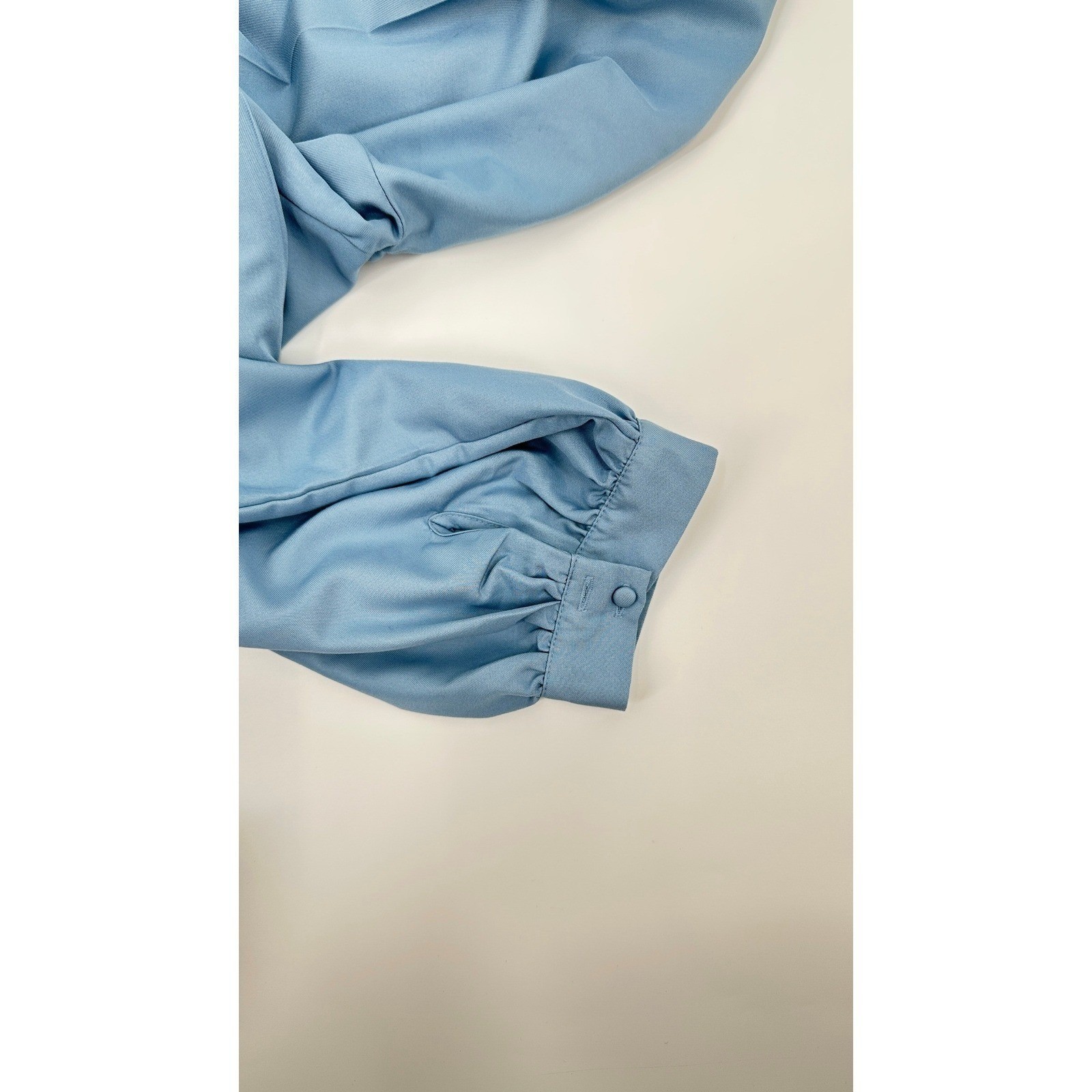 Pomander Place Gemma Blue Tan Colorblock V-Neck Maxi Dress Balloon Sleeve Large