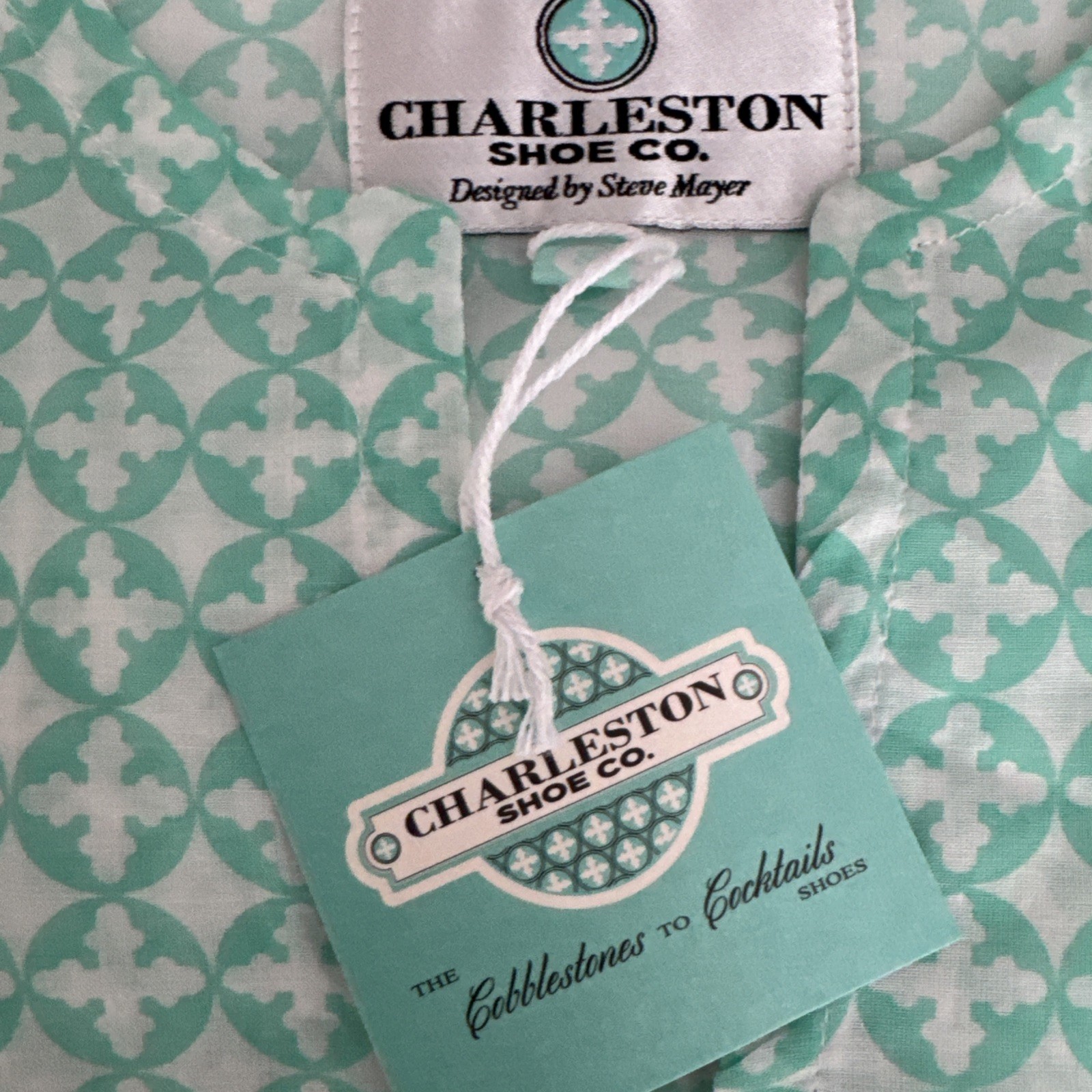 NWT Charleston Shoe Company By Steve Mayer Size Small Dress Aqua White Tunic
