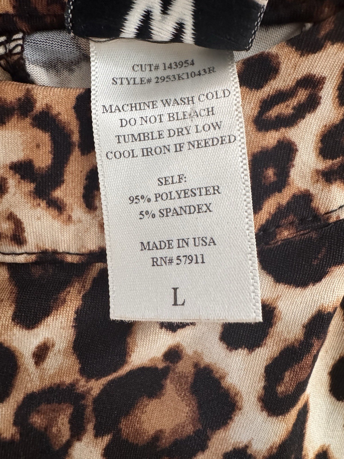 Wrapper Brown/Black Leopard Maxi Dress Scoop Neck Sleeveless Stretch Knit L