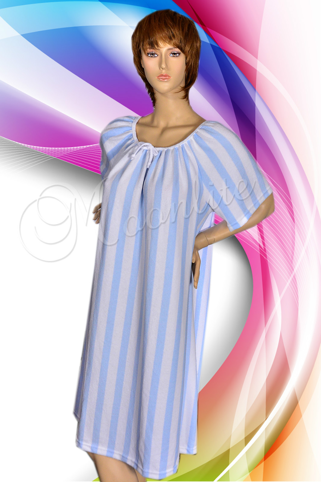 Terry Cover-up Dress Shift S M L XL 2X 3X Terry Swimming Summer Beach Pool Gown