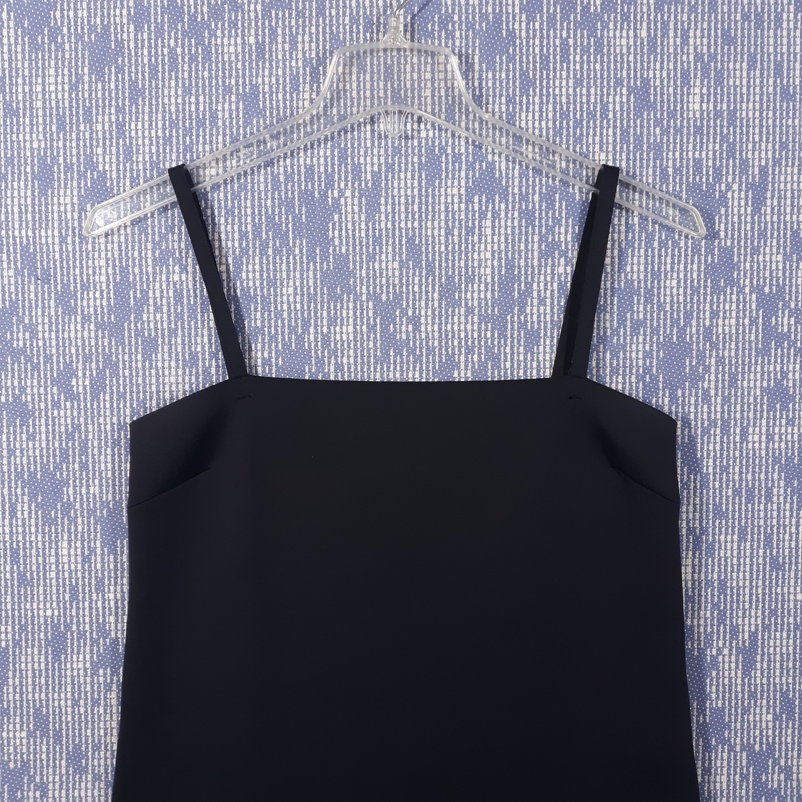 Helmut Lang Spaghetti Strap Square Neck Dress Womens Size Large Navy Made In USA