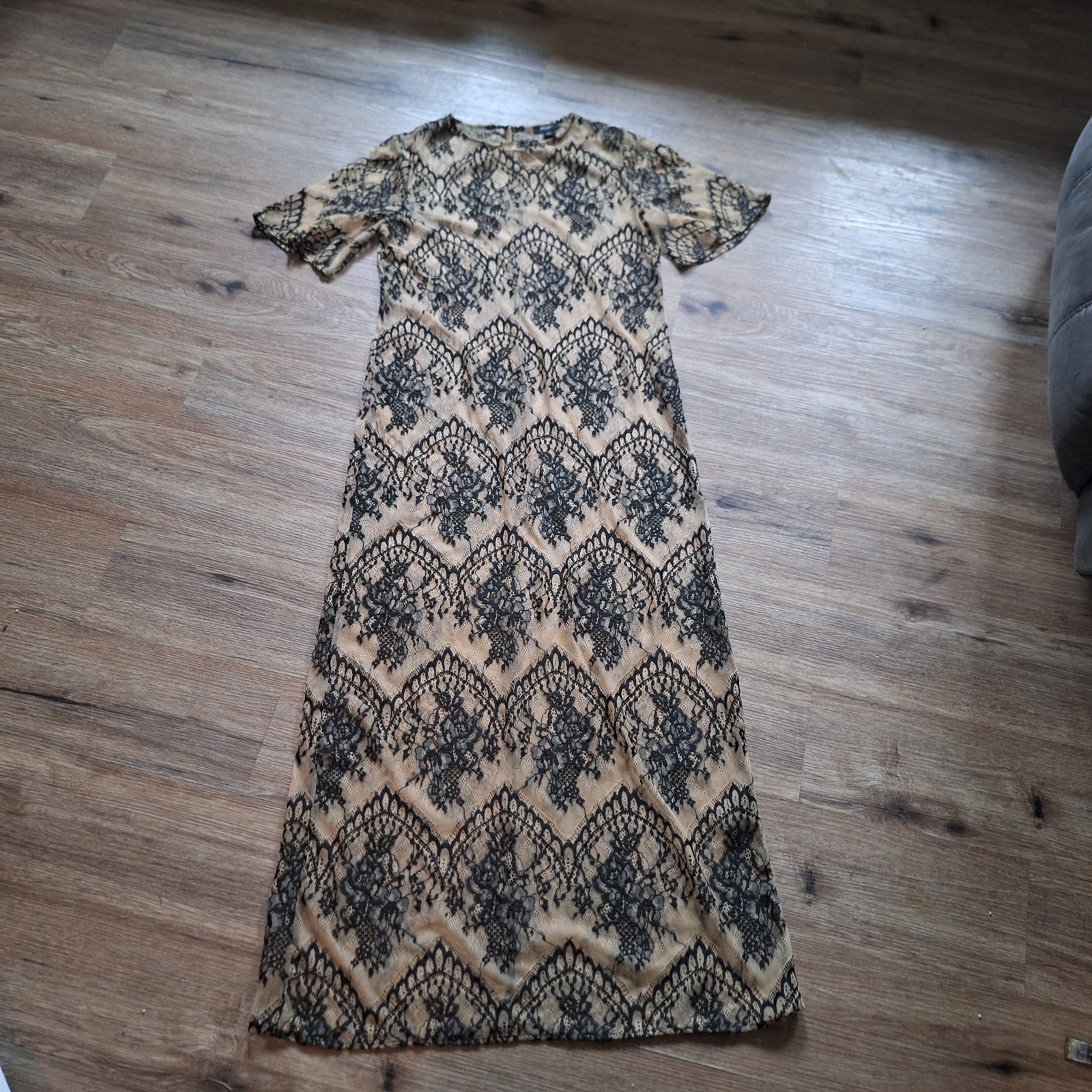 Women Maxi Dress Whimsigoth Fairy Boho Sz 6 Cottagecore Sheer Festival Hippie