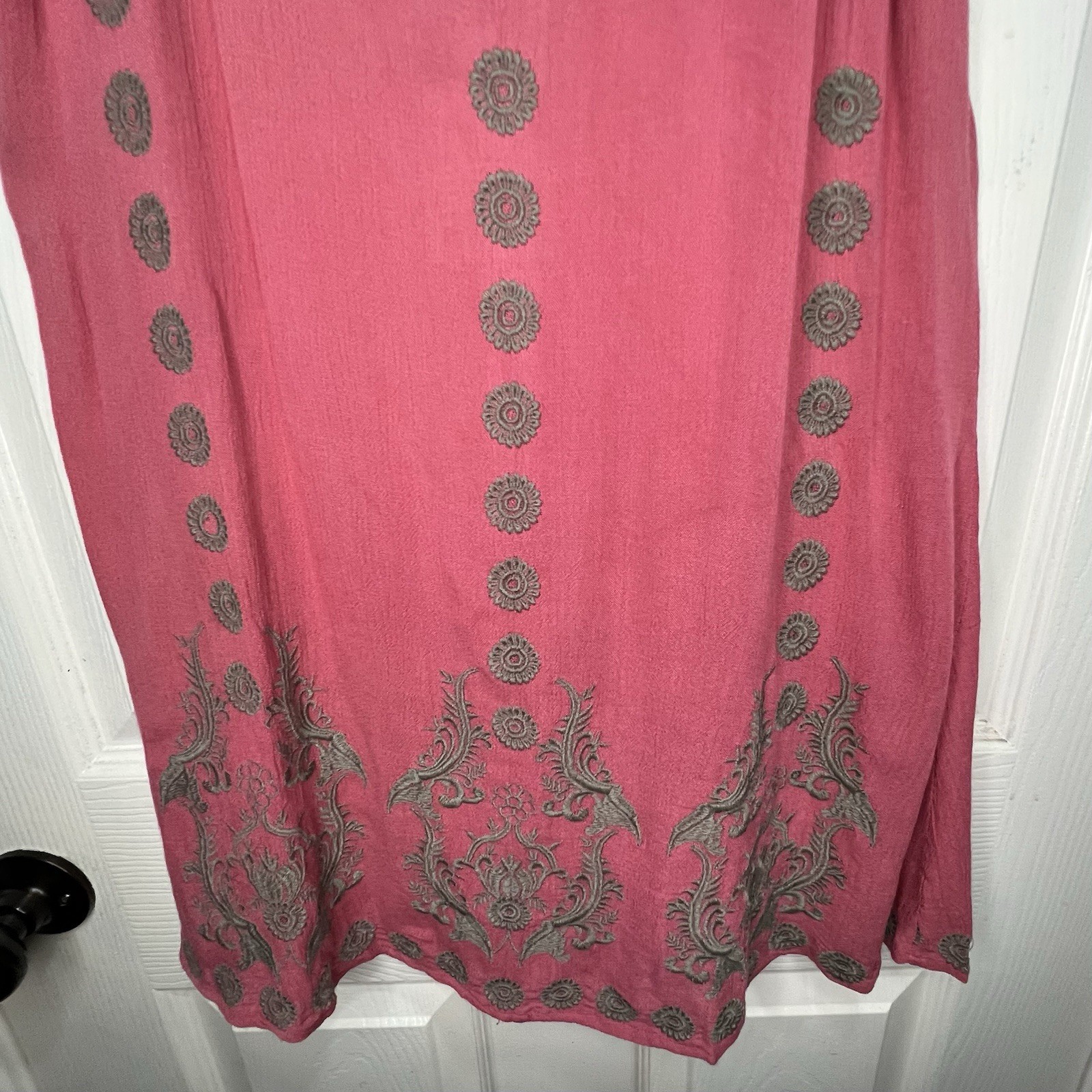 New Sacred Threads Burgundy Red Strap Boho Fairy Hippie Festival Mini Dress Sz M
