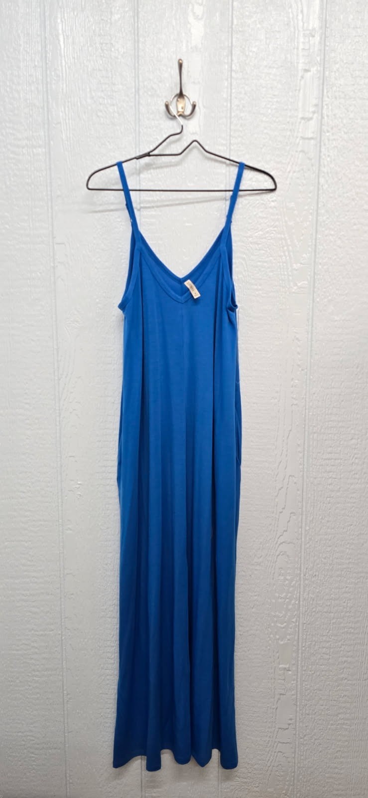New Medium Zenana Outfitters Blue Spaghetti-Strap Maxi Dress